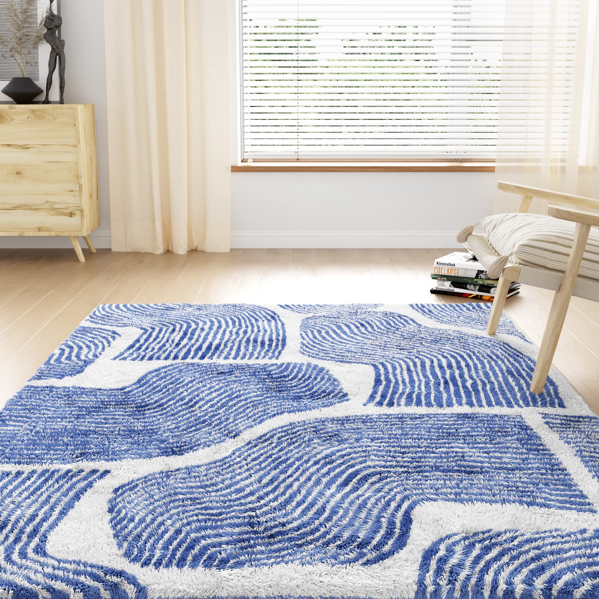 Zen Garden Area Rug - Ultra Soft Area Rug, Non Slip, Stain Resistant Living Room Rug, Washable Area Rugs for Living Room, Rugs for Bedroom