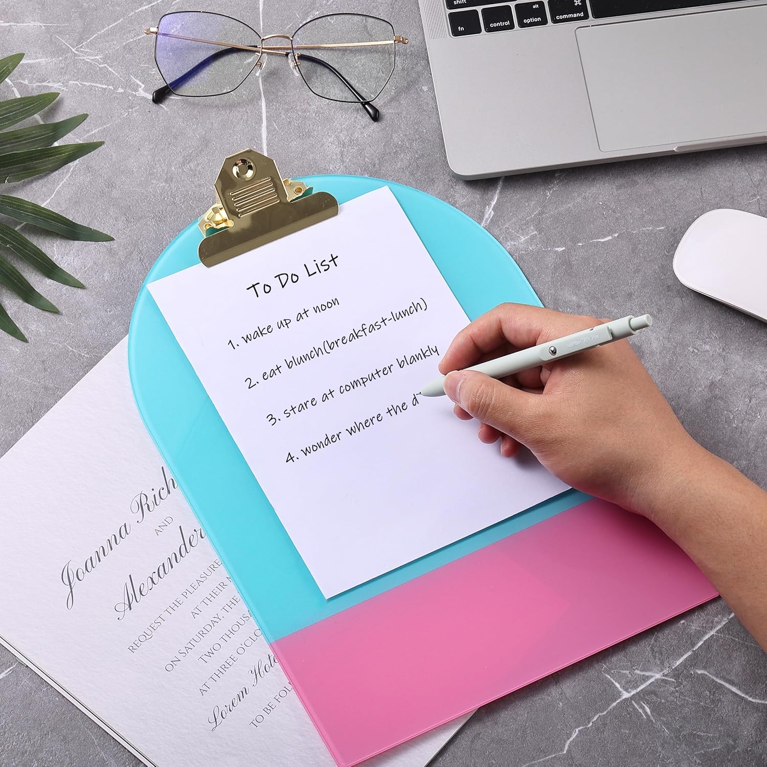 Drawing Art Clipboard | Blue/Pink Acrylic Clipboards