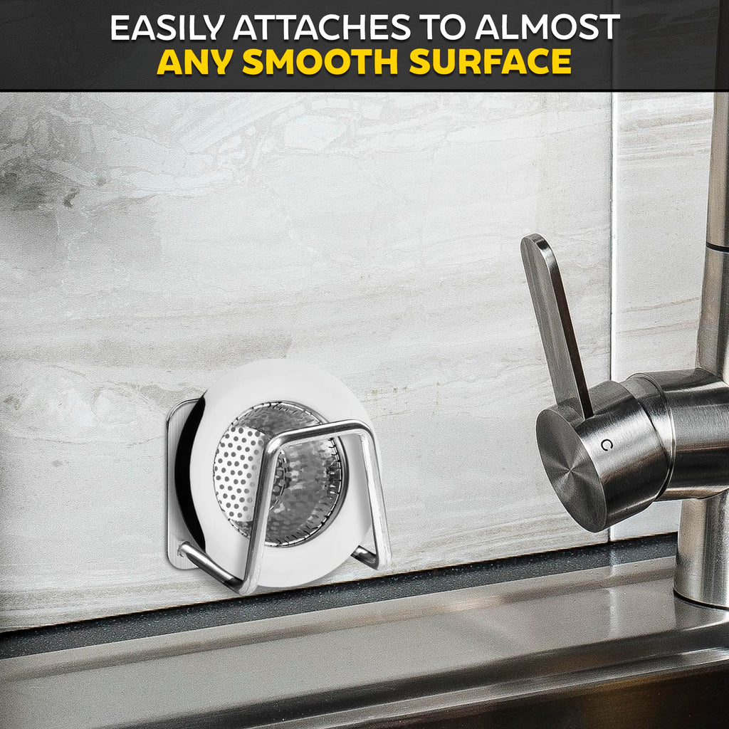 Stainless Steel Sponge Holder for Kitchen Sink â€?Compact & Durable, Easy to Install, Keeps Sponge Dry, Saves Storage Space