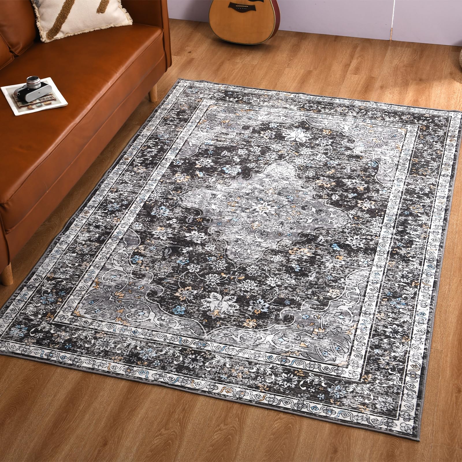 Non Slip Machine Washable Large Living Room Rug