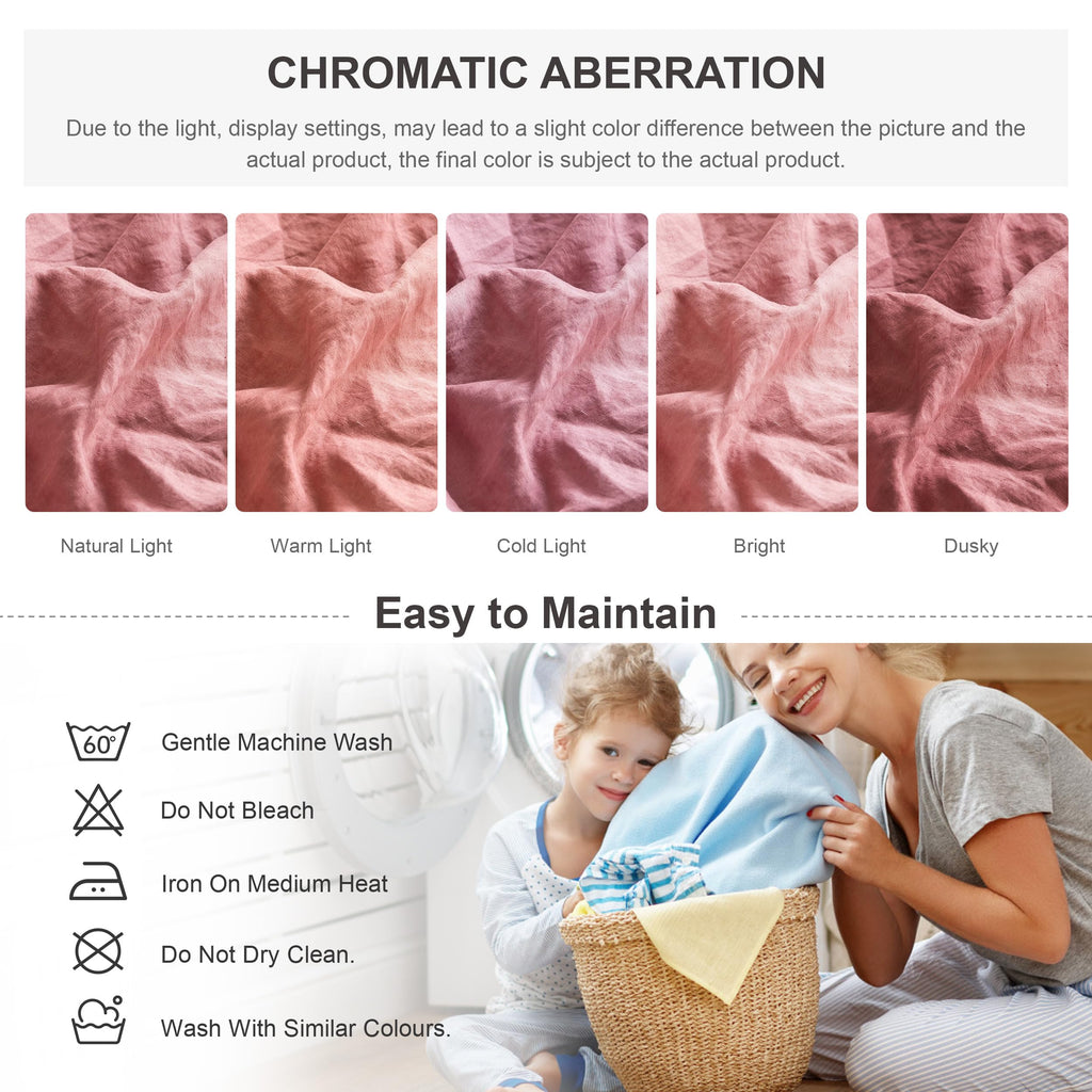 The 100% Linen Duvet Cover Set, 3 Pieces Belgian Flax Breathable Bedding,(1 Comforter Cover+2 Pillowshams) with Tie Closure Style