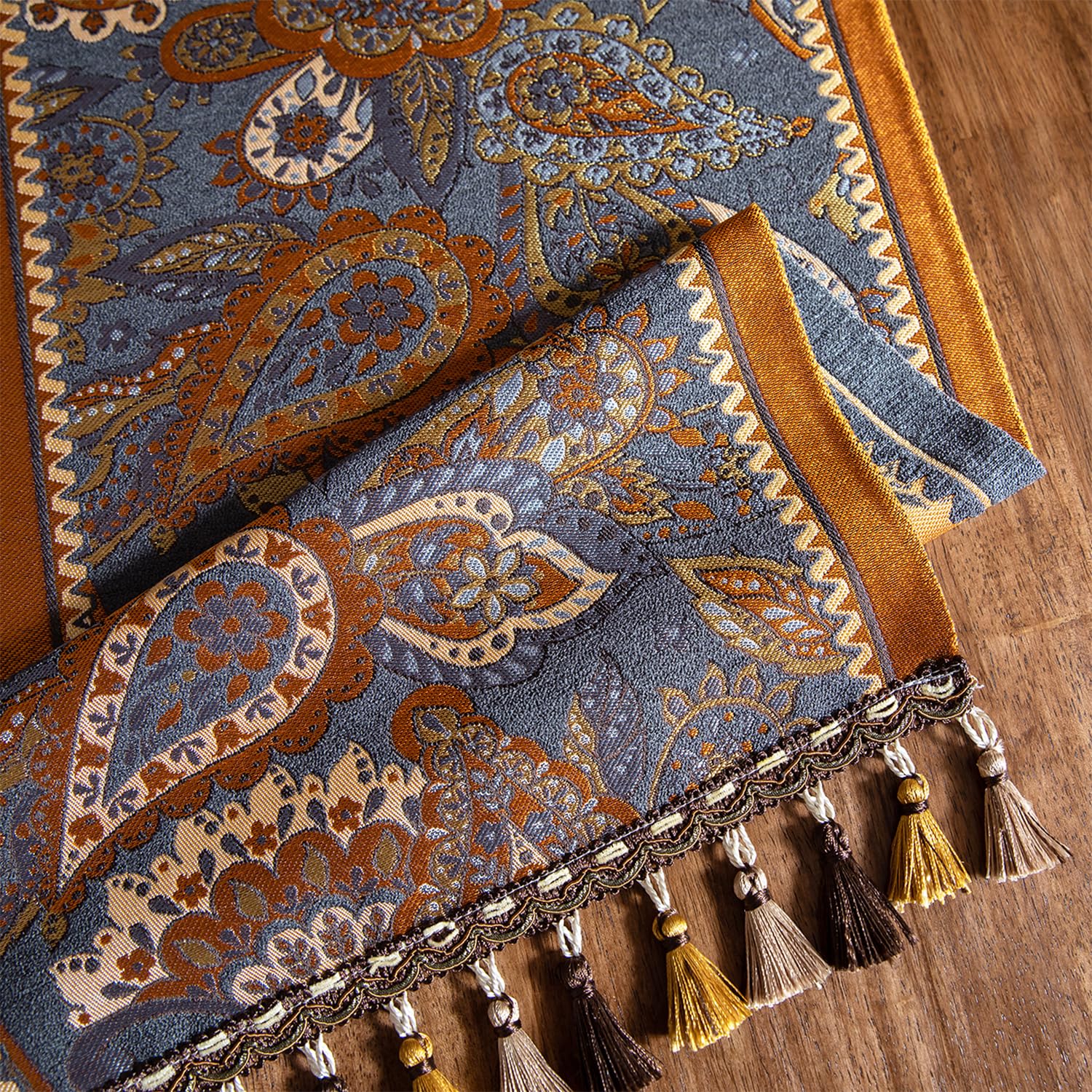 Retro-Luxury Tassels Table Runner Series for Kitchen Dining Table