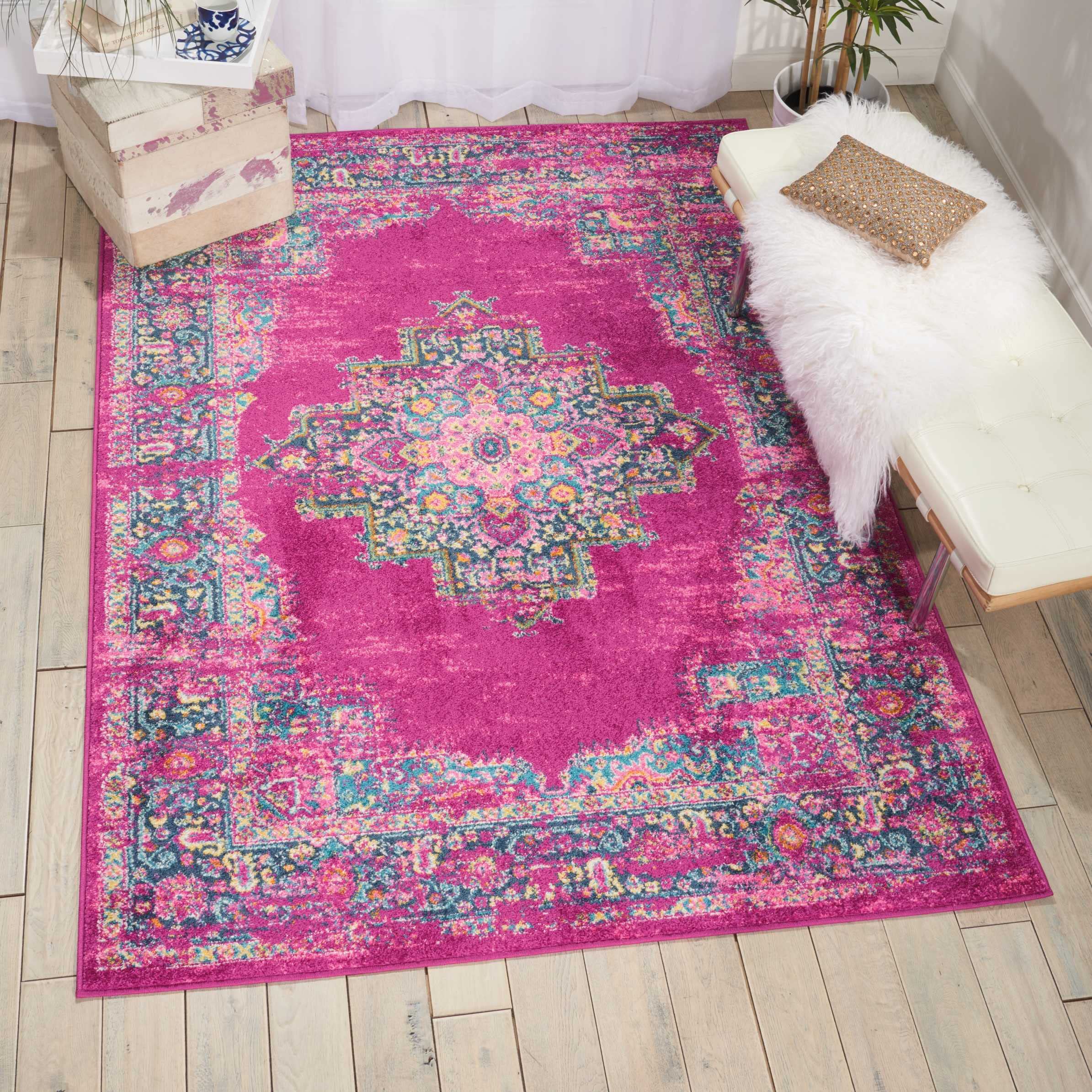 Traditional Boho Area Rug - Easy Cleaning, Non Shedding, Bed Room, Living Room, Hallway