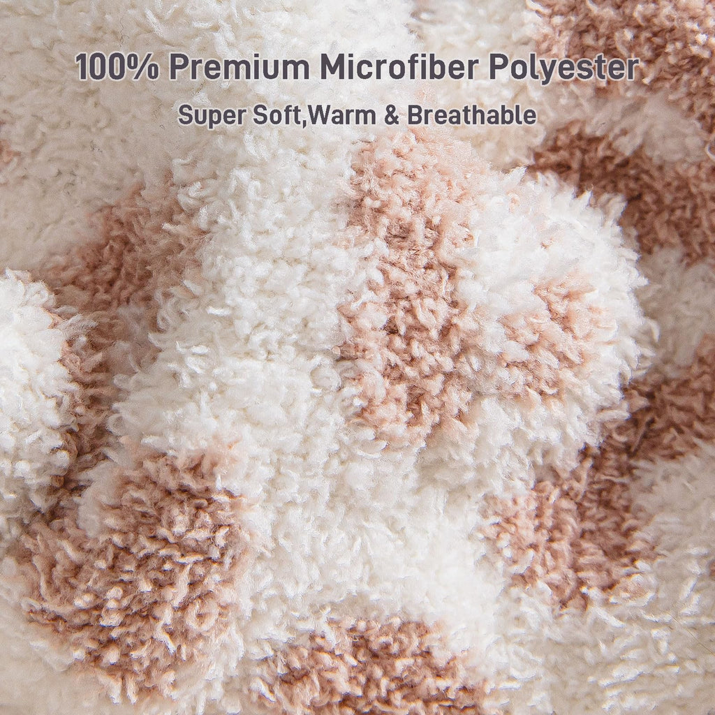 Fuzzy Socks for Women Leopard Print,Microfiber Cozy Socks Fluffy Warm Socks for Women, Luxury Gifts for Women