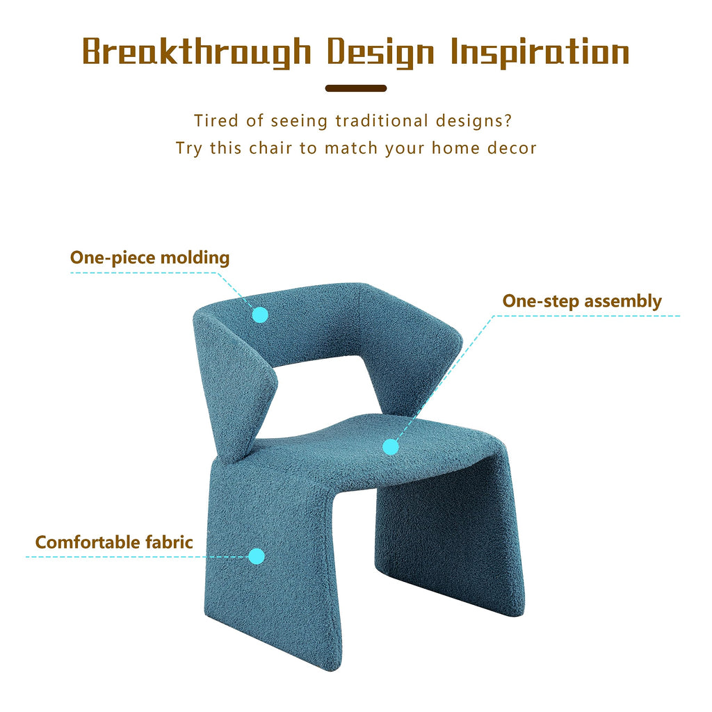 Modern Bouclé Sherpa Accent Chair â€?Comfy Tufted Lamb Fabric Armed Leisure Chair for Reading, Bedroom, Office, and Living Room