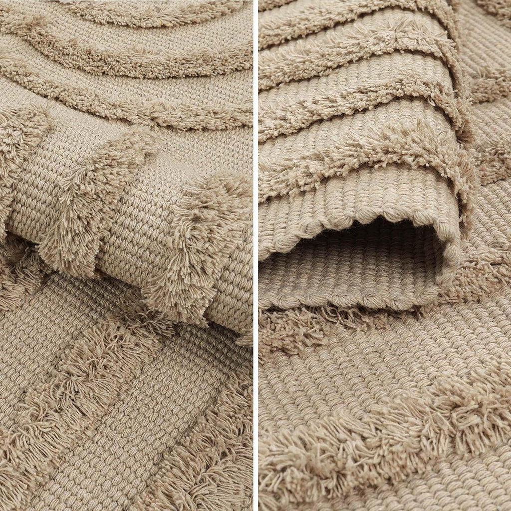 Washable Kitchen Runner Rug - Hand-Woven Bathroom Runner Rug with Tassels, Terracotta Entryway Runner Rug, Tufted Rainbow Bedroom Rug Runner, Hallway Rug for Laundry/Living Room