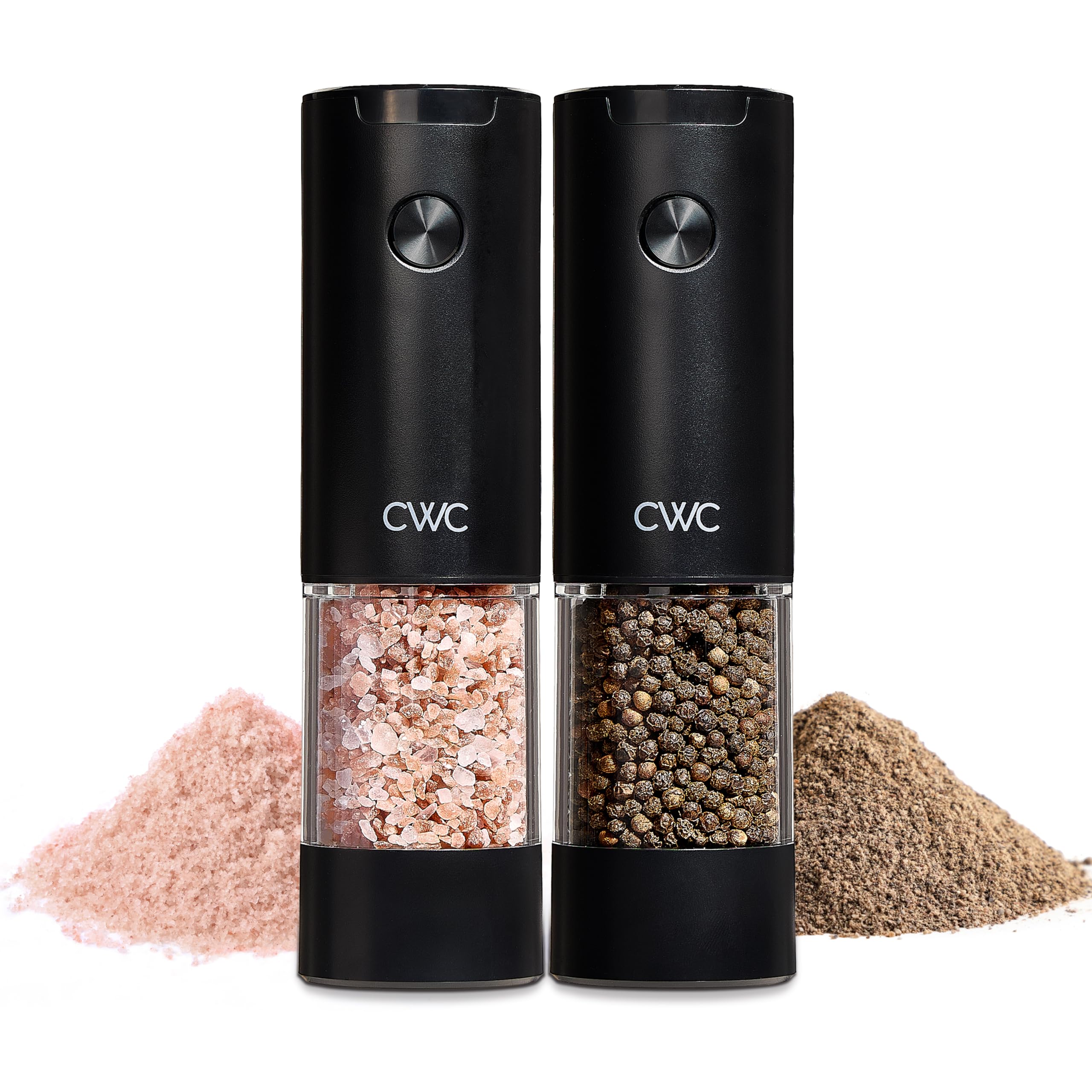 Electric Pepper & Salt Shaker Set of 2 Grinders