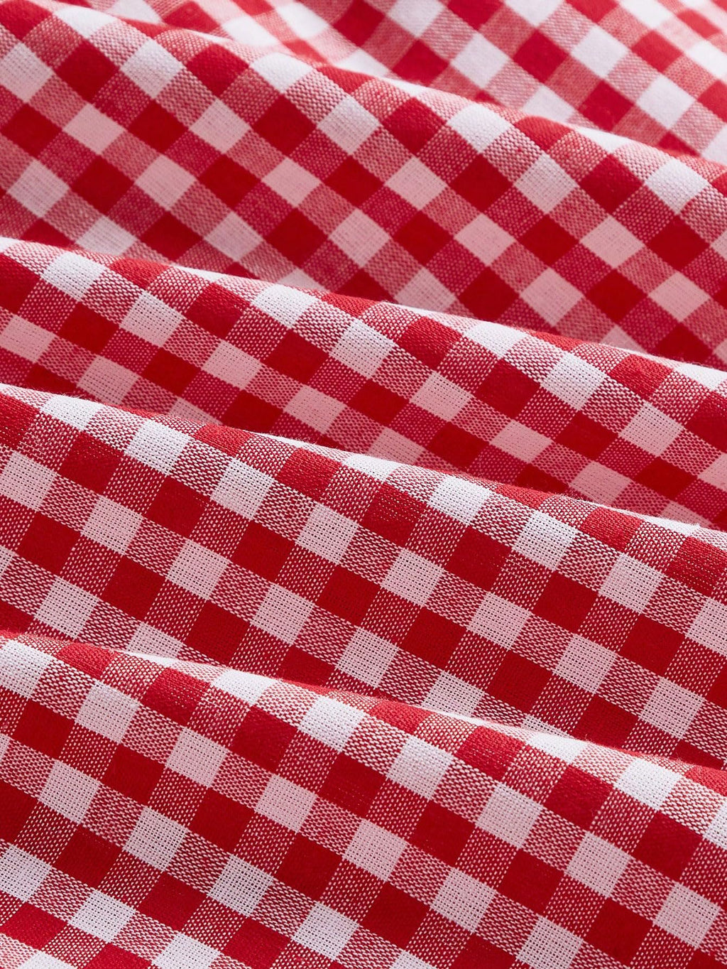 Women's Gingham Print tie Shoulder Sleeveless Ruffle Hem Cami Dress