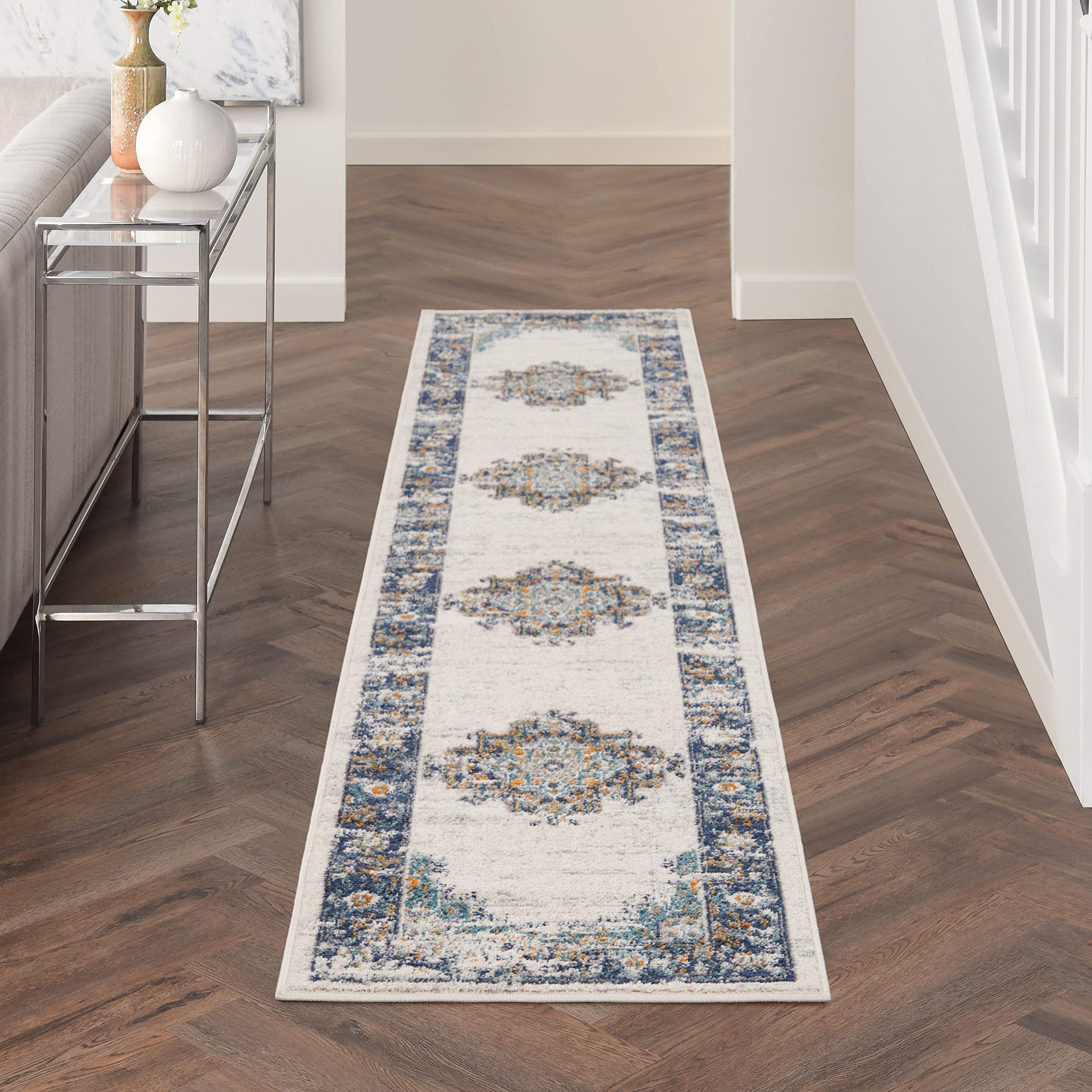 Traditional Boho Area Rug - Easy Cleaning, Non Shedding, Bed Room, Living Room, Hallway