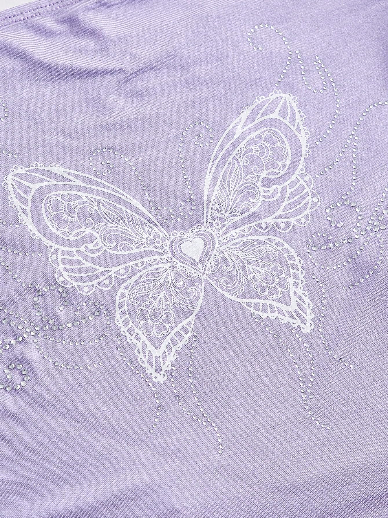 Women's Rhinestone Cute Print Y2K Bandeau Tube Top