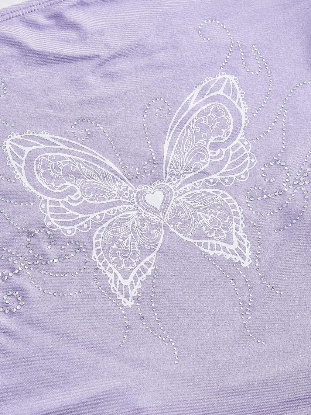 Women's Rhinestone Cute Print Y2K Bandeau Tube Top