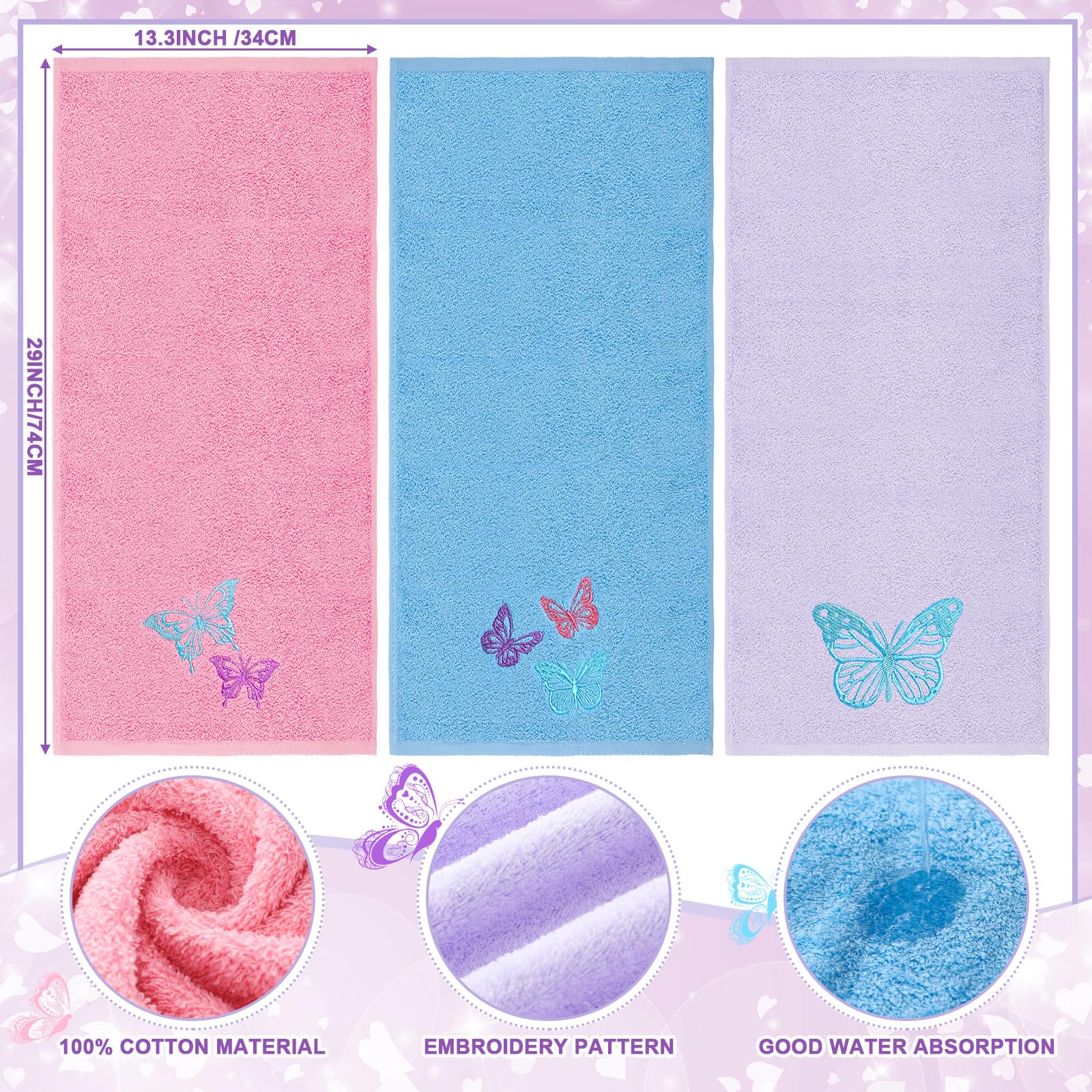 Rose Floral Hand Towels Farmhouse Pink Rose Bathroom Decor 14x29 Inch Embroidered Decorative Cute Summer Flowers Hand Towels Cotton Soft Absorbent Towels for Bathroom Kitchen