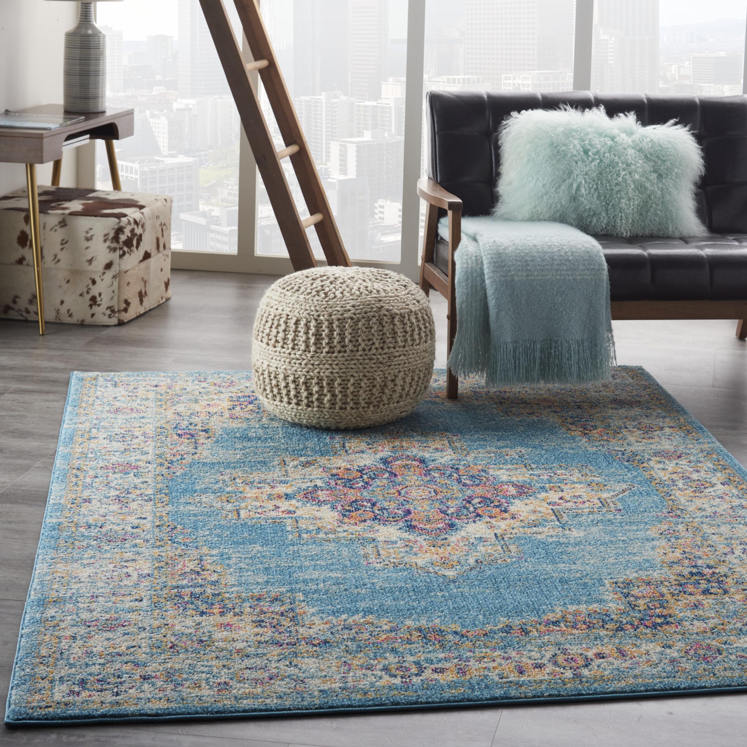 Traditional Boho Area Rug - Easy Cleaning, Non Shedding, Bed Room, Living Room, Hallway