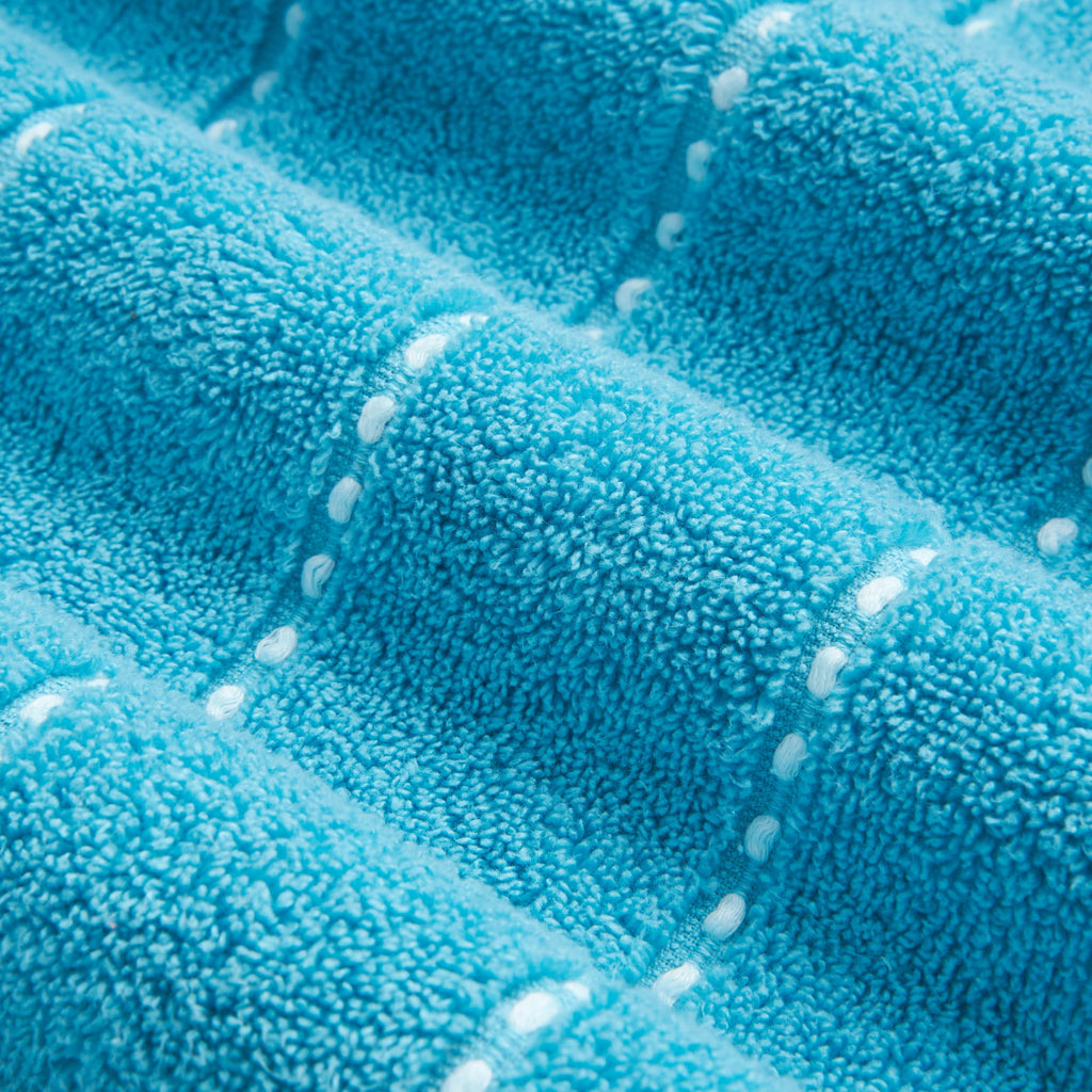 Juicy Couture Luxurious Plush Stripe 6-Piece Set - 100% Cotton Bath Towel Set - Soft and Stylish Towel Set for Ultimate Comfort and Elegance