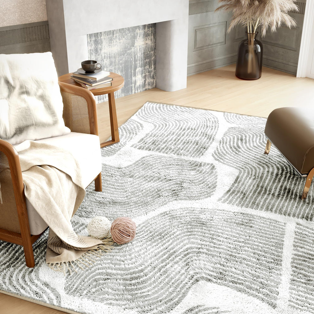 Zen Garden Area Rug - Ultra Soft Area Rug, Non Slip, Stain Resistant Living Room Rug, Washable Area Rugs for Living Room, Rugs for Bedroom