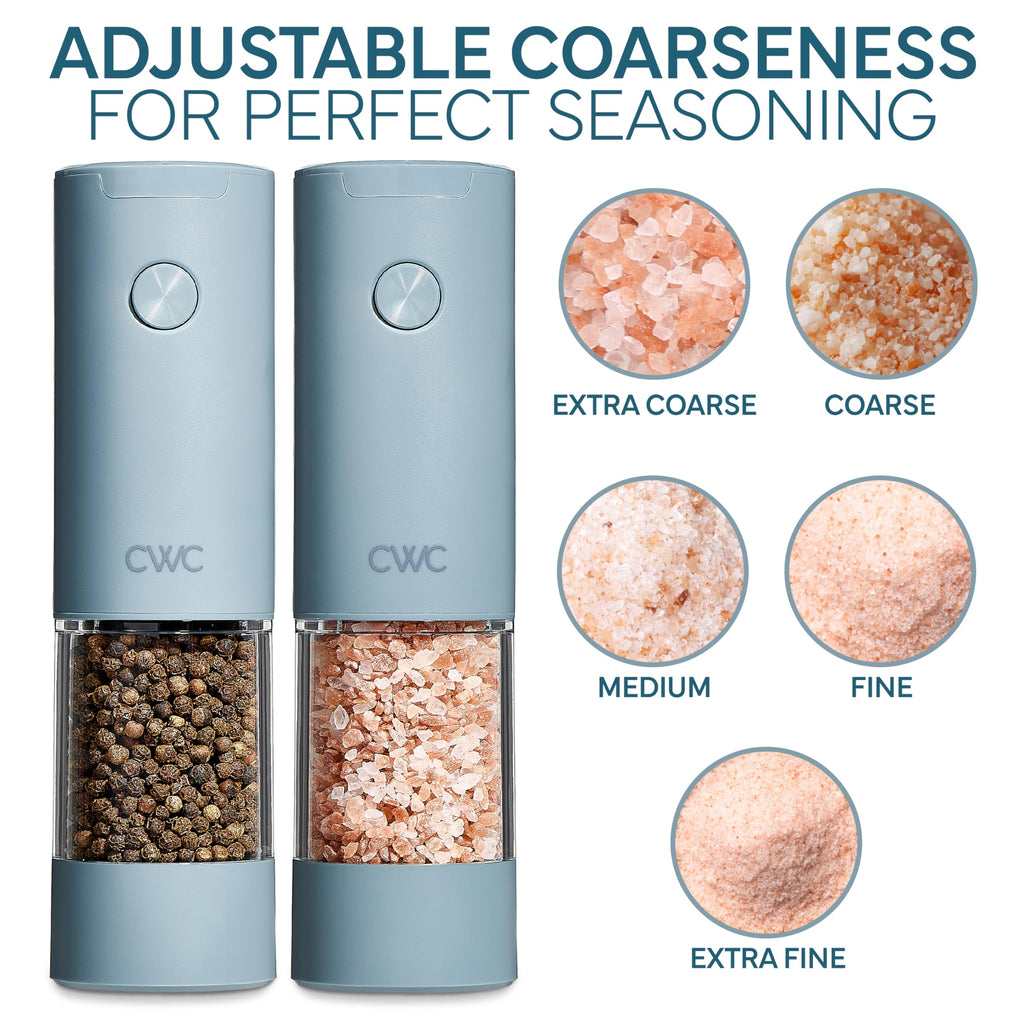 Electric Pepper & Salt Shaker Set of 2 Grinders