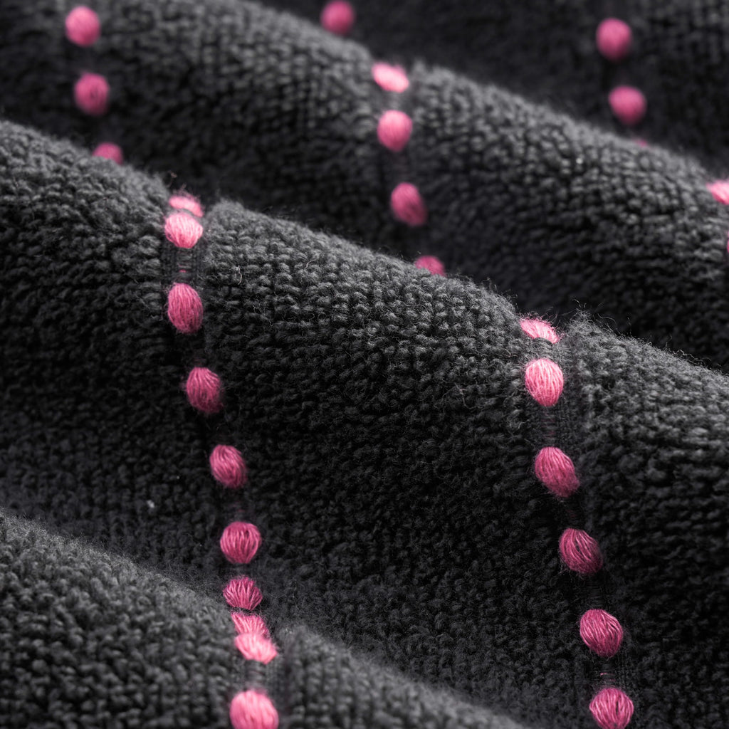 Juicy Couture Luxurious Plush Stripe 6-Piece Set - 100% Cotton Bath Towel Set - Soft and Stylish Towel Set for Ultimate Comfort and Elegance