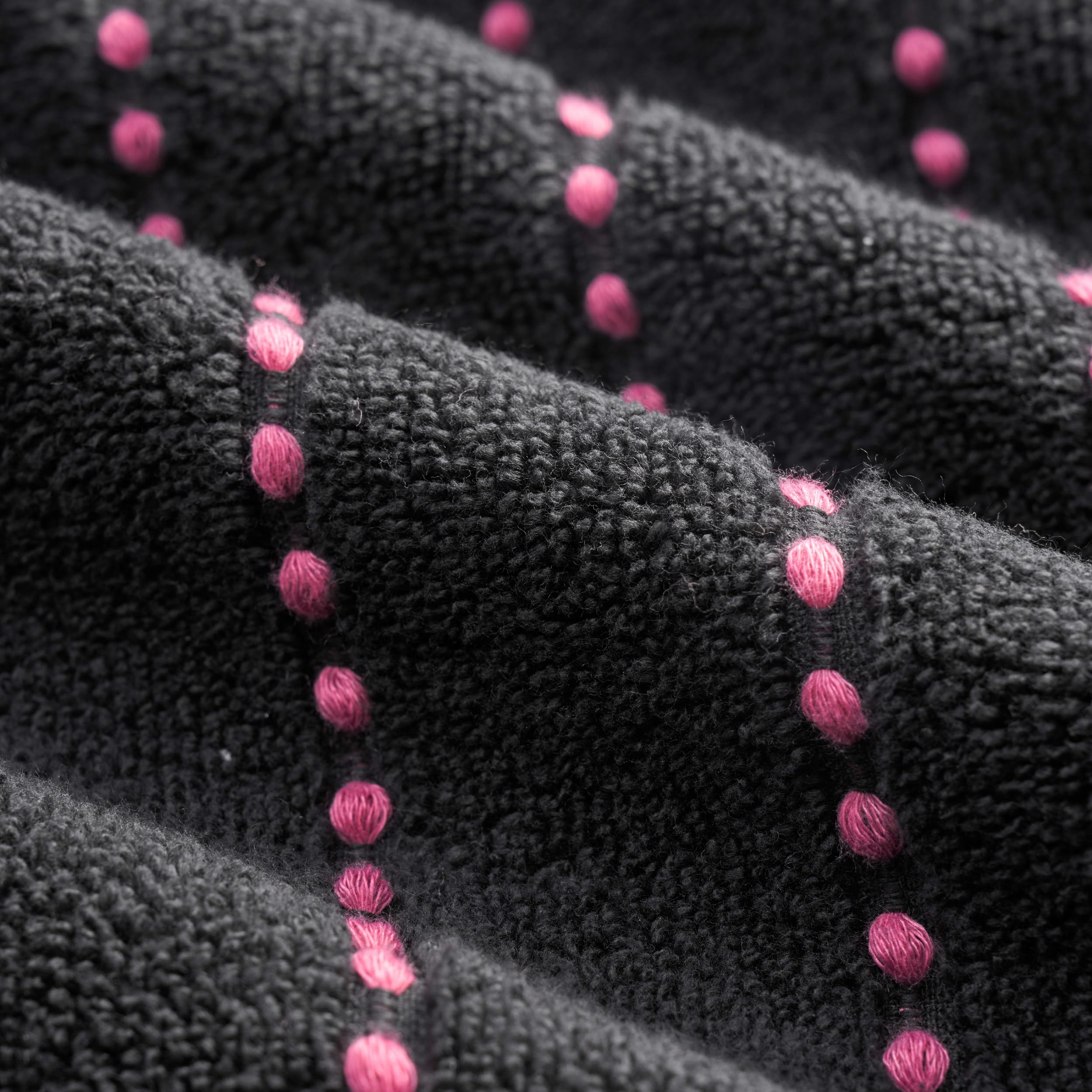 Juicy Couture Luxurious Plush Stripe 6-Piece Set - 100% Cotton Bath Towel Set - Soft and Stylish Towel Set for Ultimate Comfort and Elegance