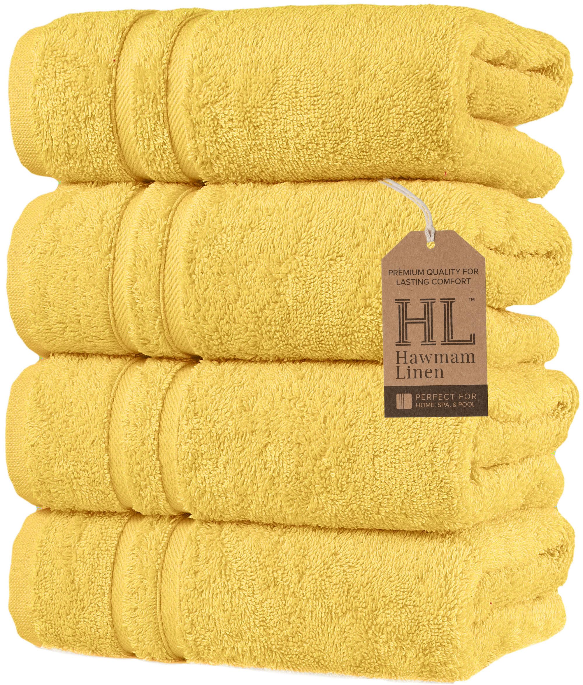 Linen Bath Towels Set for Bathroom Original Turkish Cotton Soft, Absorbent and Premium 2 Bath Towels, 2 Hand Towels, 2 Washcloths