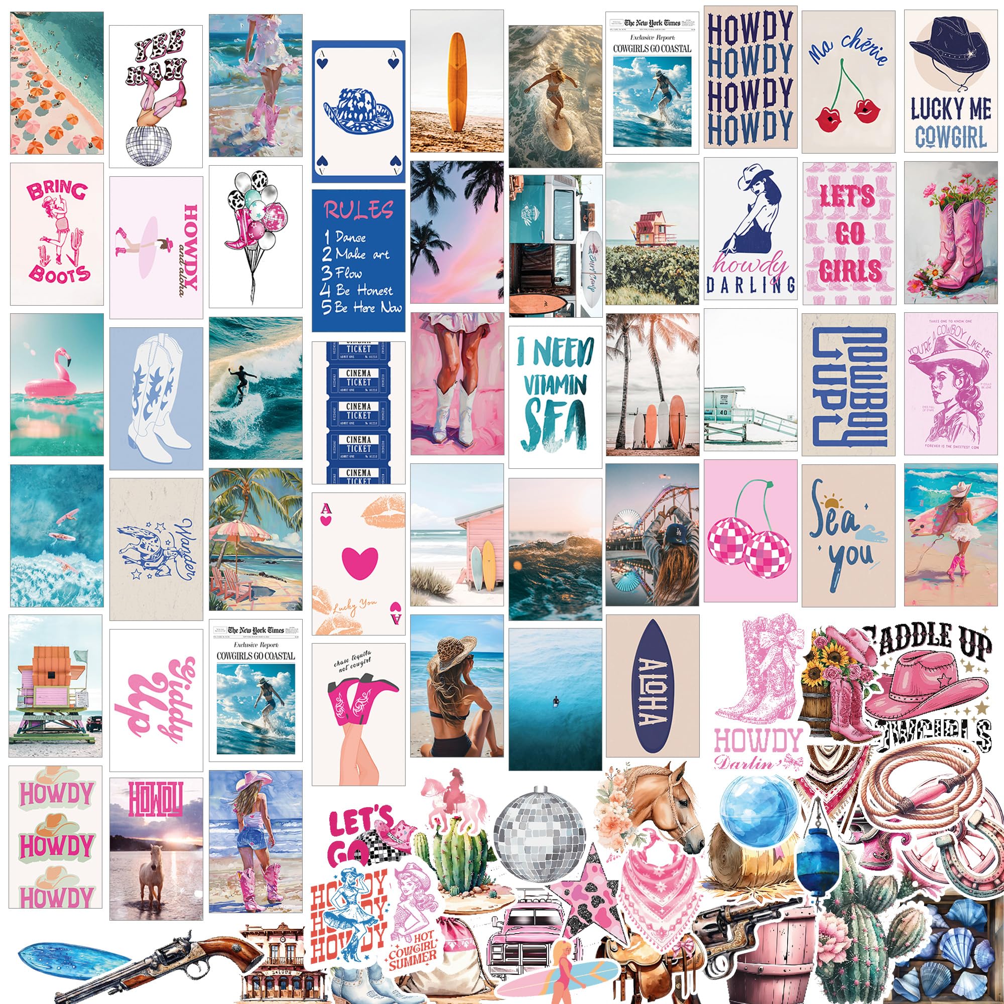 Preppy Aesthetic Wall Collage Kit â€?Cute Posters for Girls' Bedroom Decor