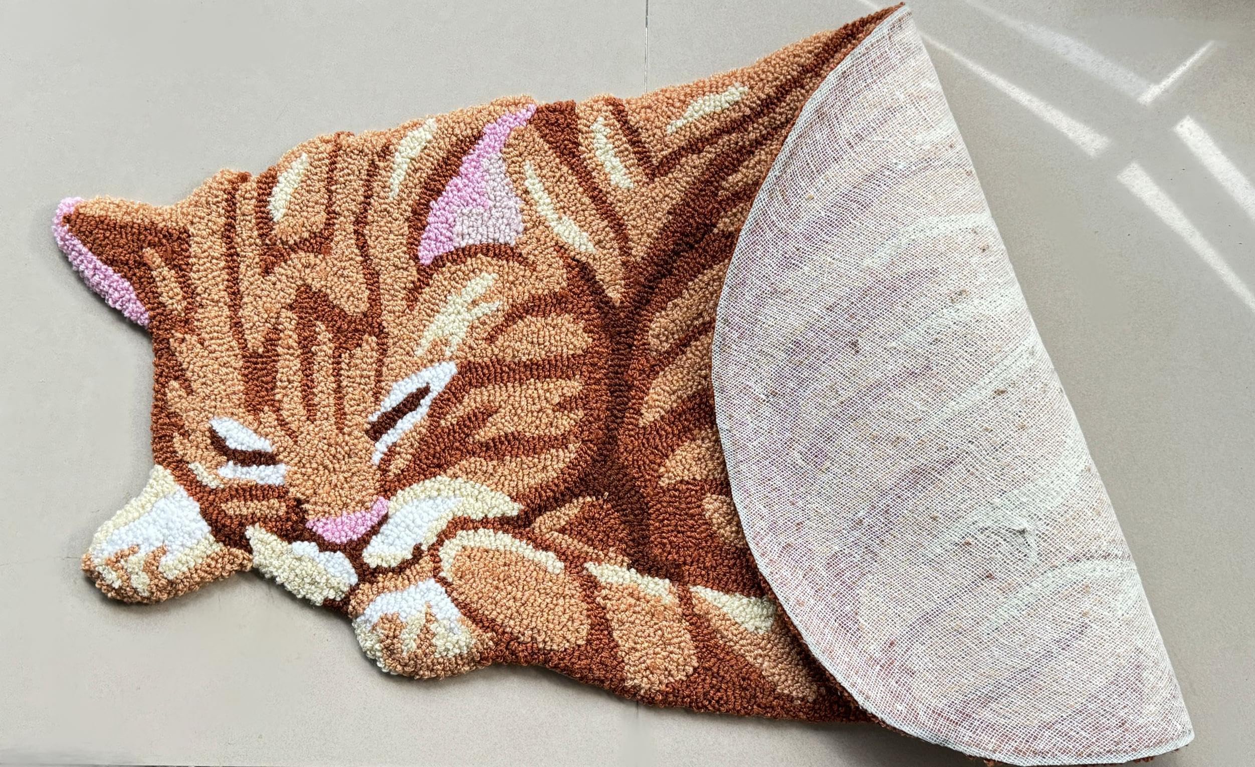 Shaped Hand-Hooked Accent Rug Throw Rug Area Rug Door Mat for Home décor