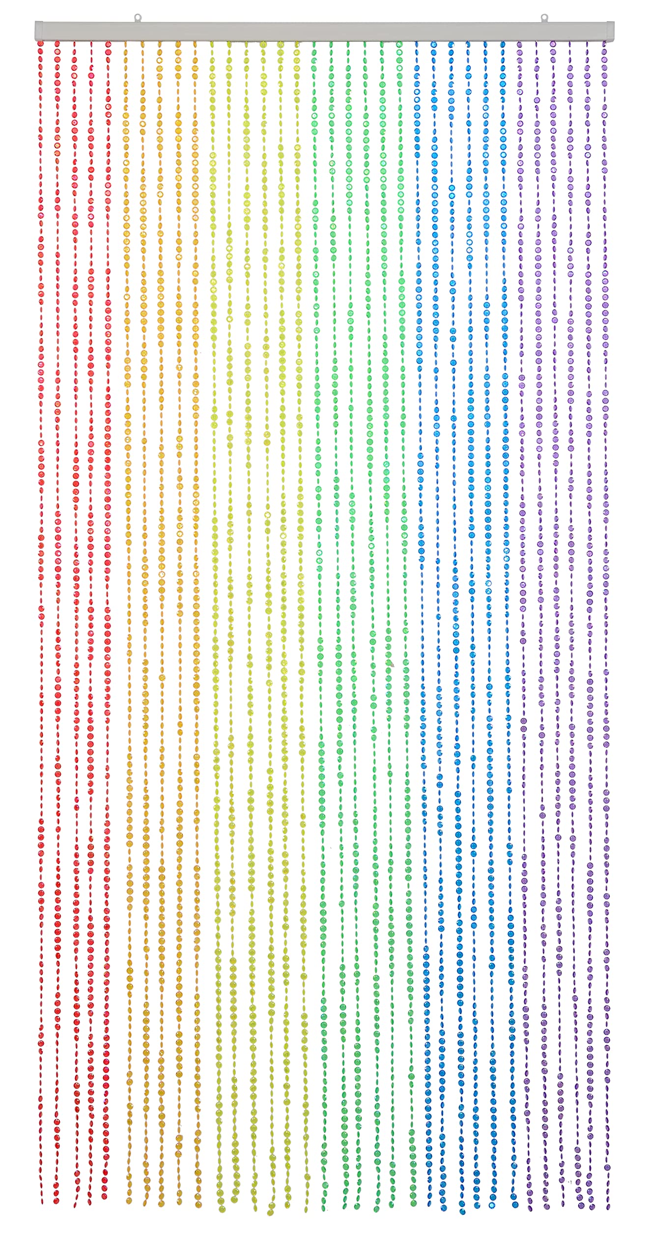 Strands Iridescent Crystal Beaded Curtain for Doorway Room Divider Party Bedroom Decorations, Diamond Cut Bead Curtain, 34 PCS 3FT X 9FT