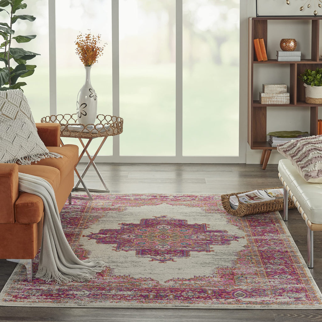 Traditional Boho Area Rug - Easy Cleaning, Non Shedding, Bed Room, Living Room, Hallway