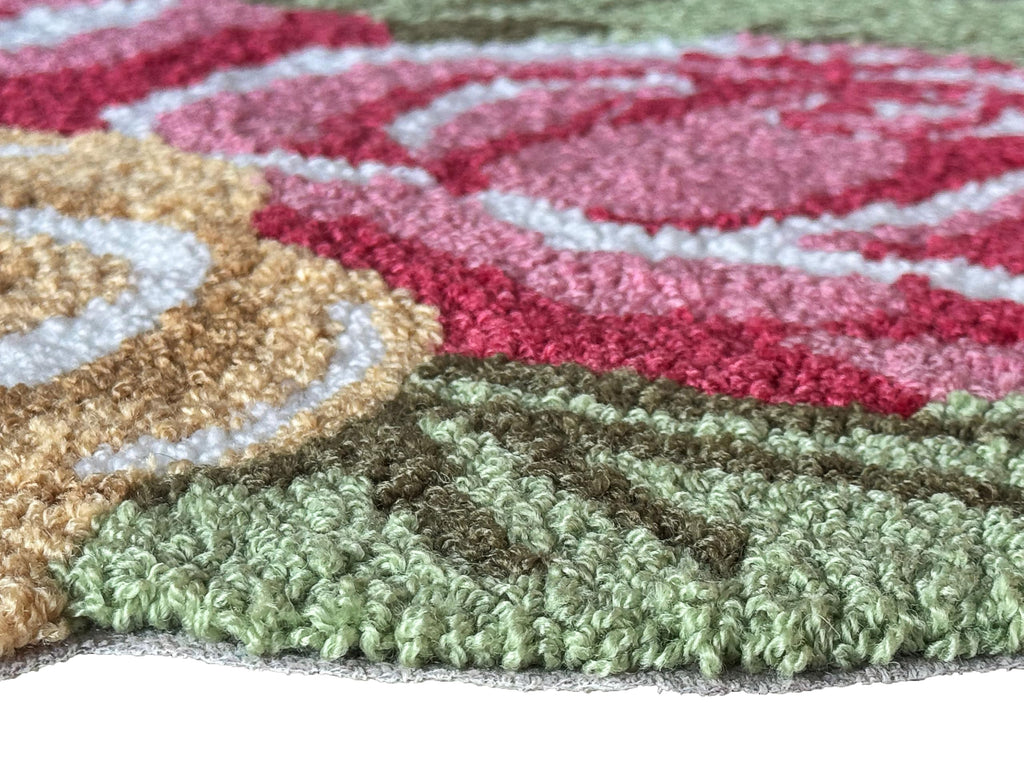 Shaped Hand-Hooked Accent Rug Throw Rug Area Rug Door Mat for Home décor