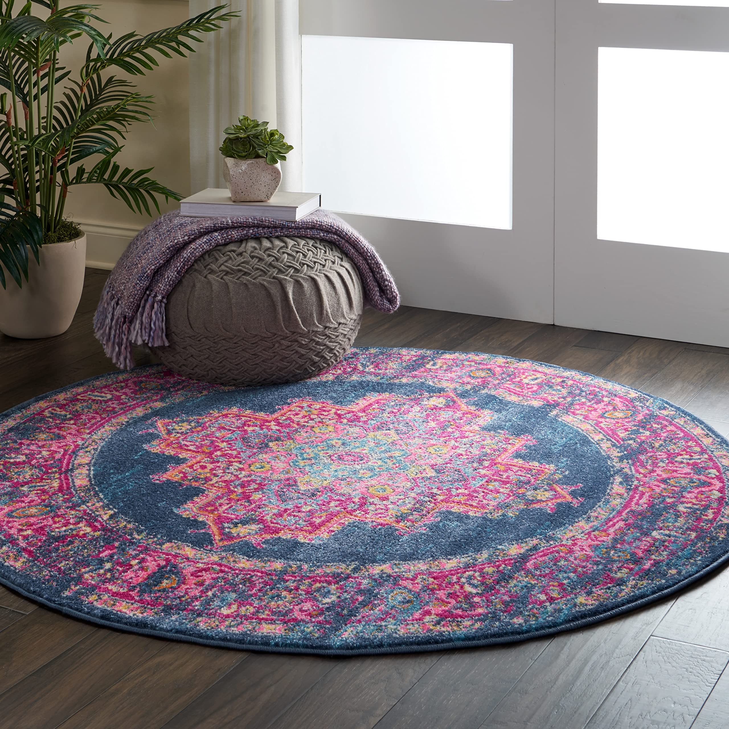 Traditional Boho Area Rug - Easy Cleaning, Non Shedding, Bed Room, Living Room, Hallway