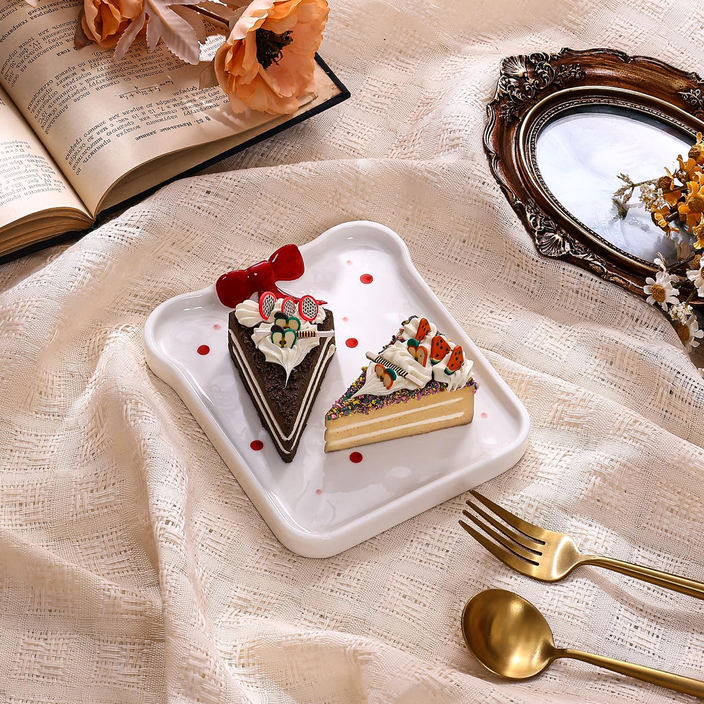 Cute Bow Ceramic Dessert Plates, Dinner Plate