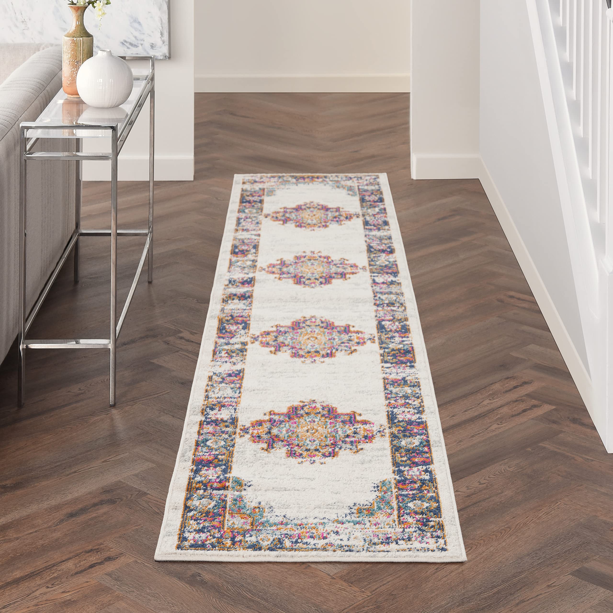 Traditional Boho Area Rug - Easy Cleaning, Non Shedding, Bed Room, Living Room, Hallway