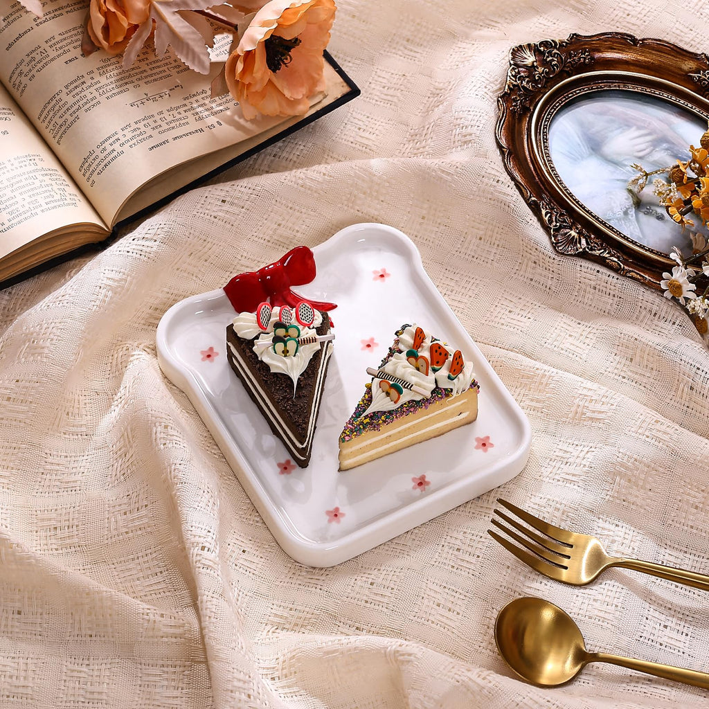 Cute Bow Ceramic Dessert Plates, Dinner Plate