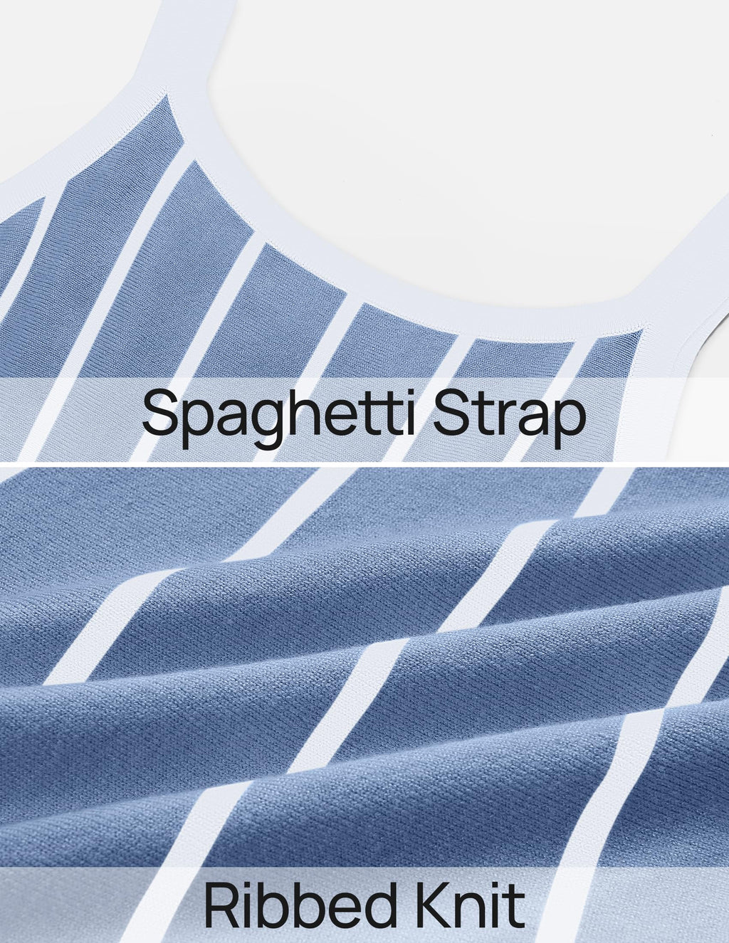 Wome's Summer Sleeveless Striped Midi Dress 2025 Knit Casual Elegant A Line Swing Long Dresses