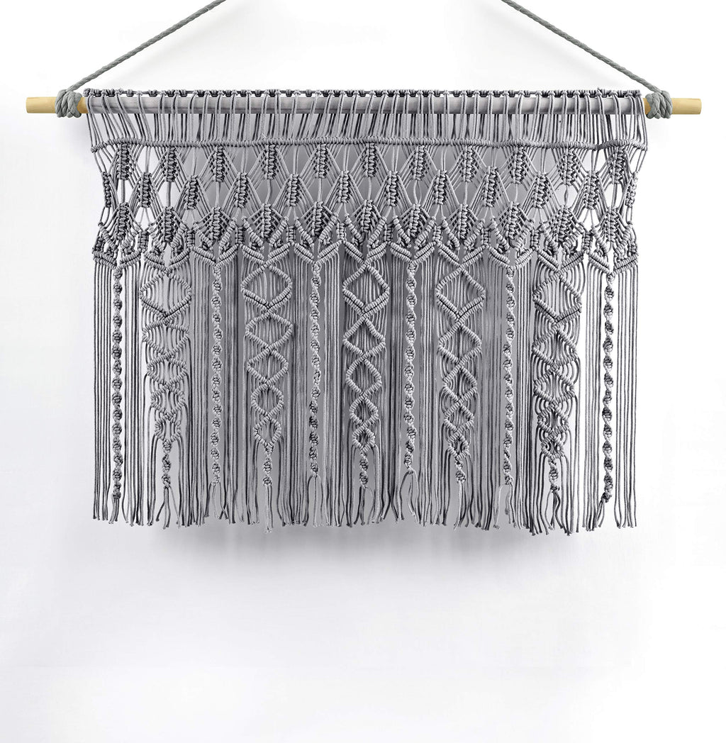 Lush Decor Boho Macrame Textured Cotton Valance Curtain