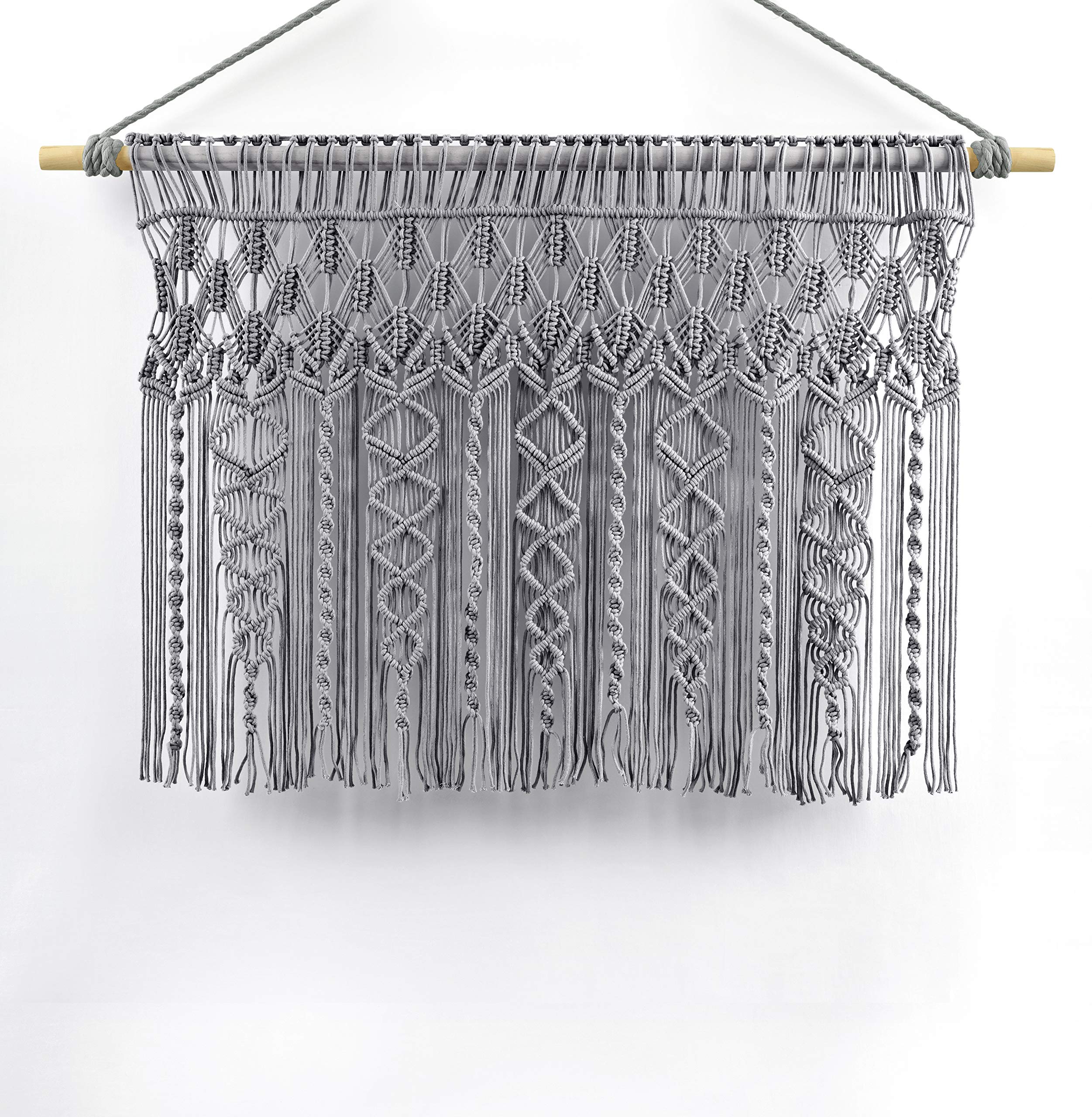 Lush Decor Boho Macrame Textured Cotton Valance Curtain