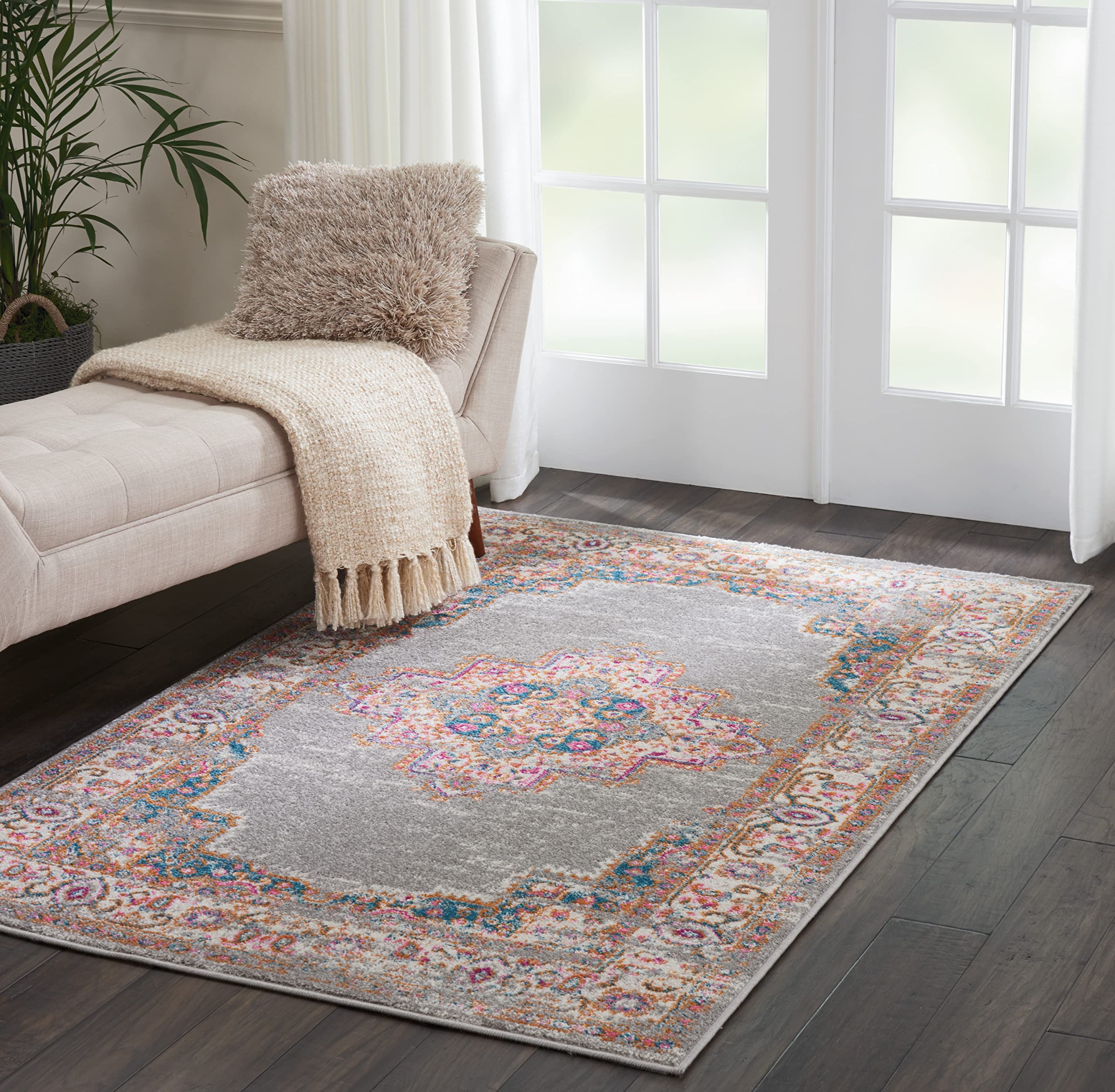 Traditional Boho Area Rug - Easy Cleaning, Non Shedding, Bed Room, Living Room, Hallway