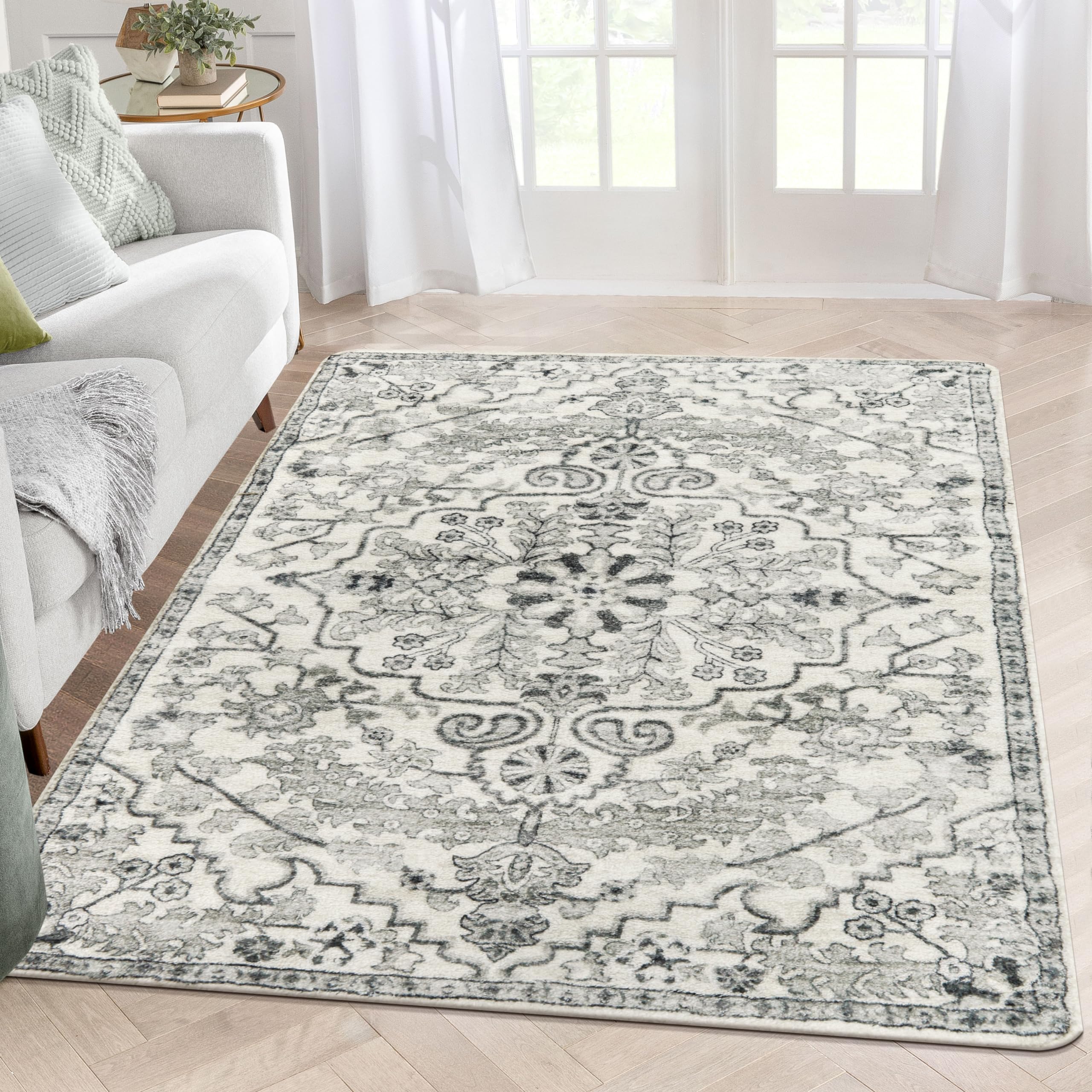 Floral Bohemian Medallion Area Rugs
