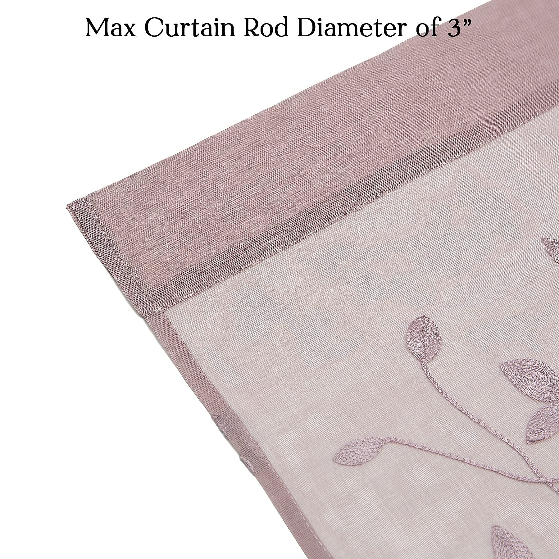 Embroidered Vine Curtains - Sheer Curtains