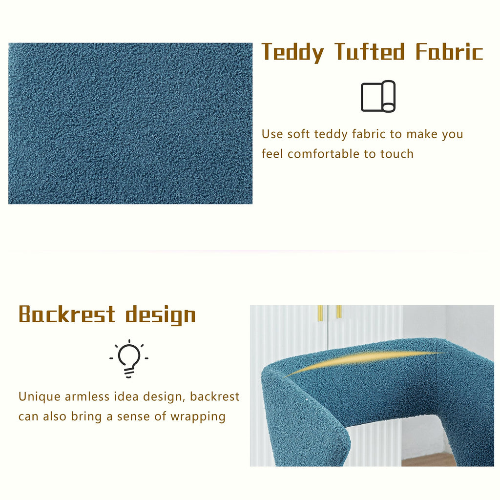 Modern Bouclé Sherpa Accent Chair â€?Comfy Tufted Lamb Fabric Armed Leisure Chair for Reading, Bedroom, Office, and Living Room