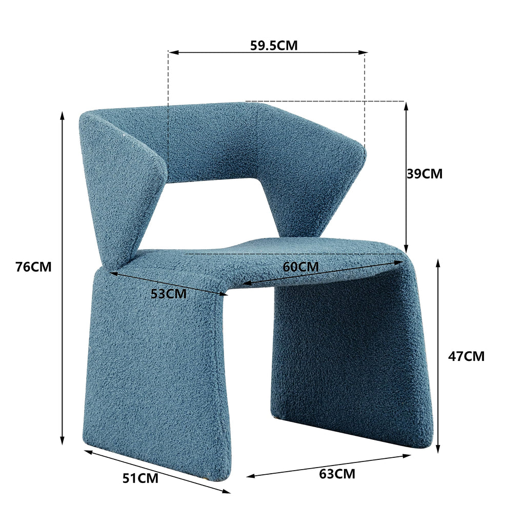 Modern Bouclé Sherpa Accent Chair â€?Comfy Tufted Lamb Fabric Armed Leisure Chair for Reading, Bedroom, Office, and Living Room