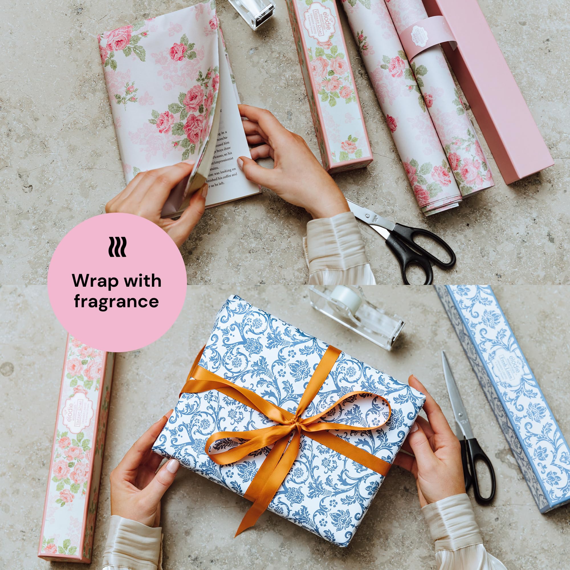 Scented Drawer Liners - Non-Adhesive Paper Sheets for Closet Shelves, Cabinet, Home Essentials & Dresser - 14 x 19.5 Inch Royal Damask Print Drawer Liner - Coquette Room Decor