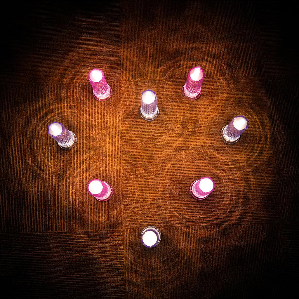 Shadow LED Flameless Candles - 4PCS Romantic Battery Operated Pillar Candles