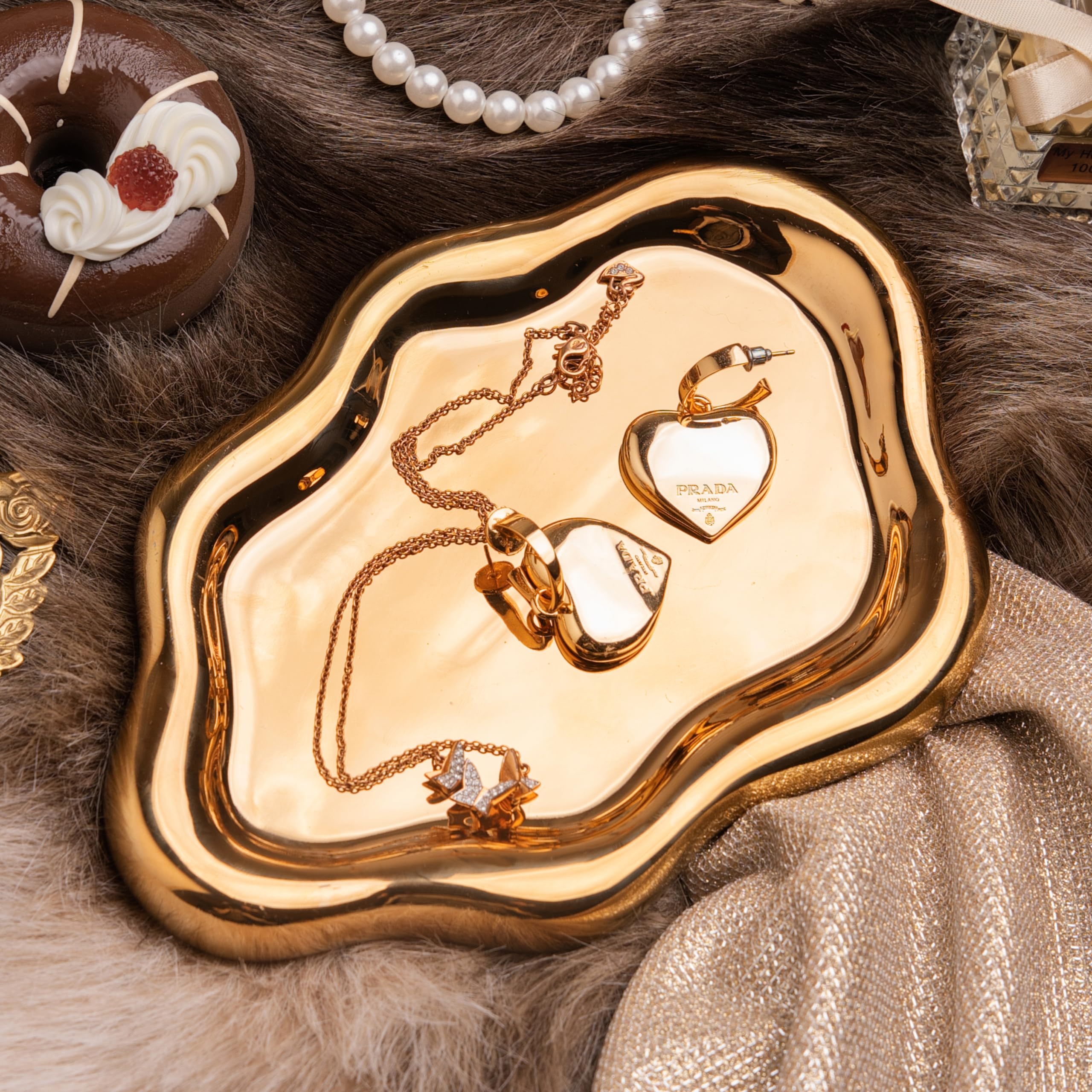 Cloud Trinket Dish, Chubby Jewelry Tray, Ceramic Jewelry Ring Trinket Dish for Rings Earrings Necklace Organizer