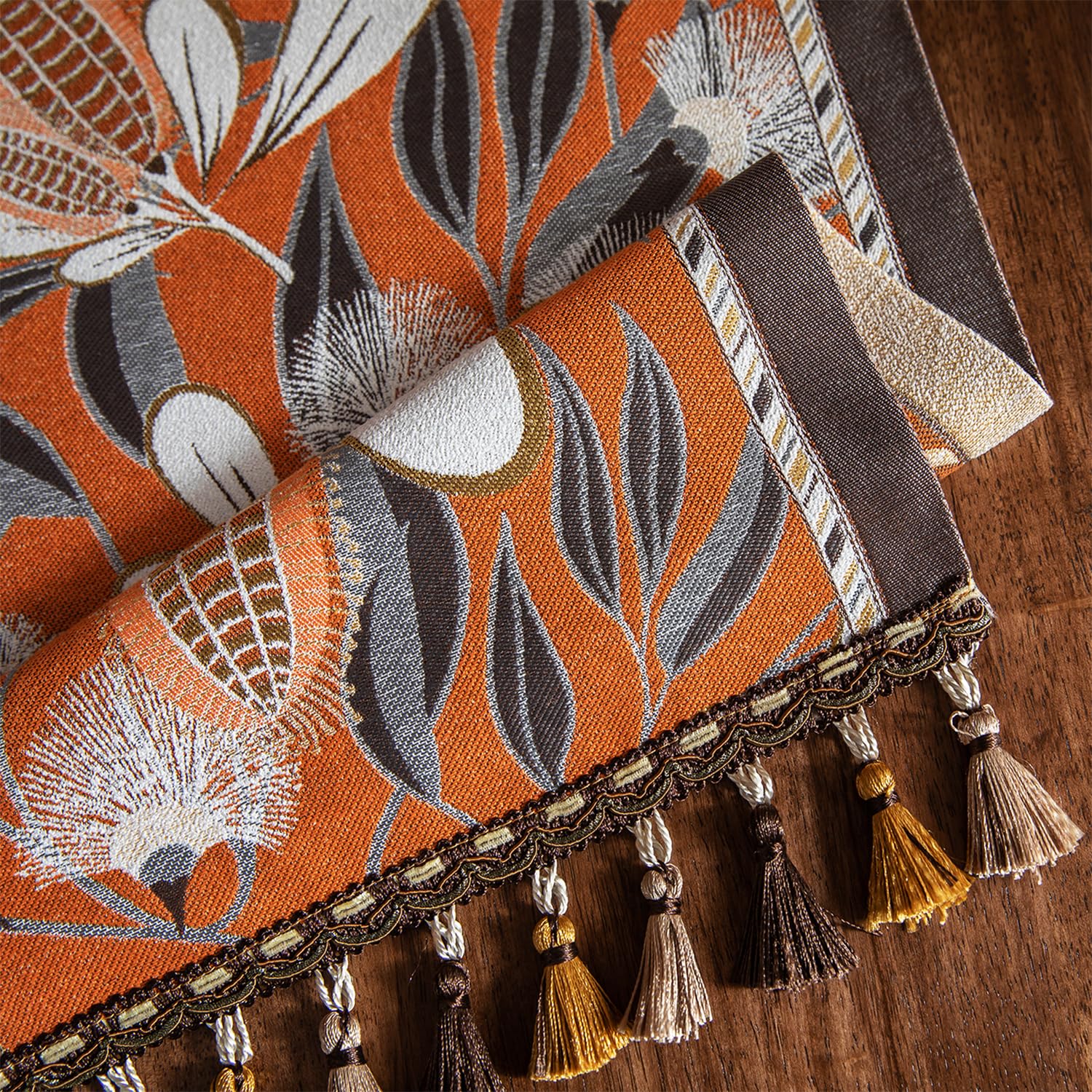 Retro-Luxury Tassels Table Runner Series for Kitchen Dining Table