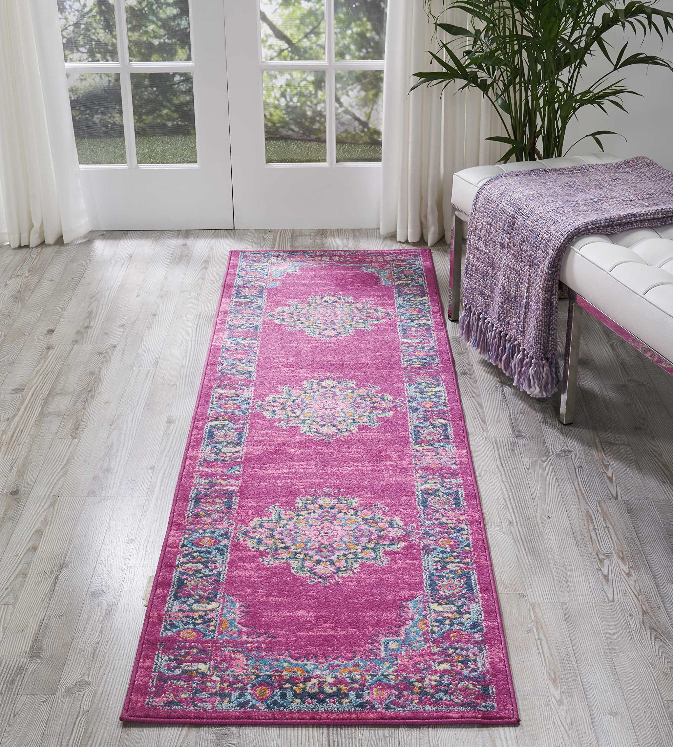 Traditional Boho Area Rug - Easy Cleaning, Non Shedding, Bed Room, Living Room, Hallway