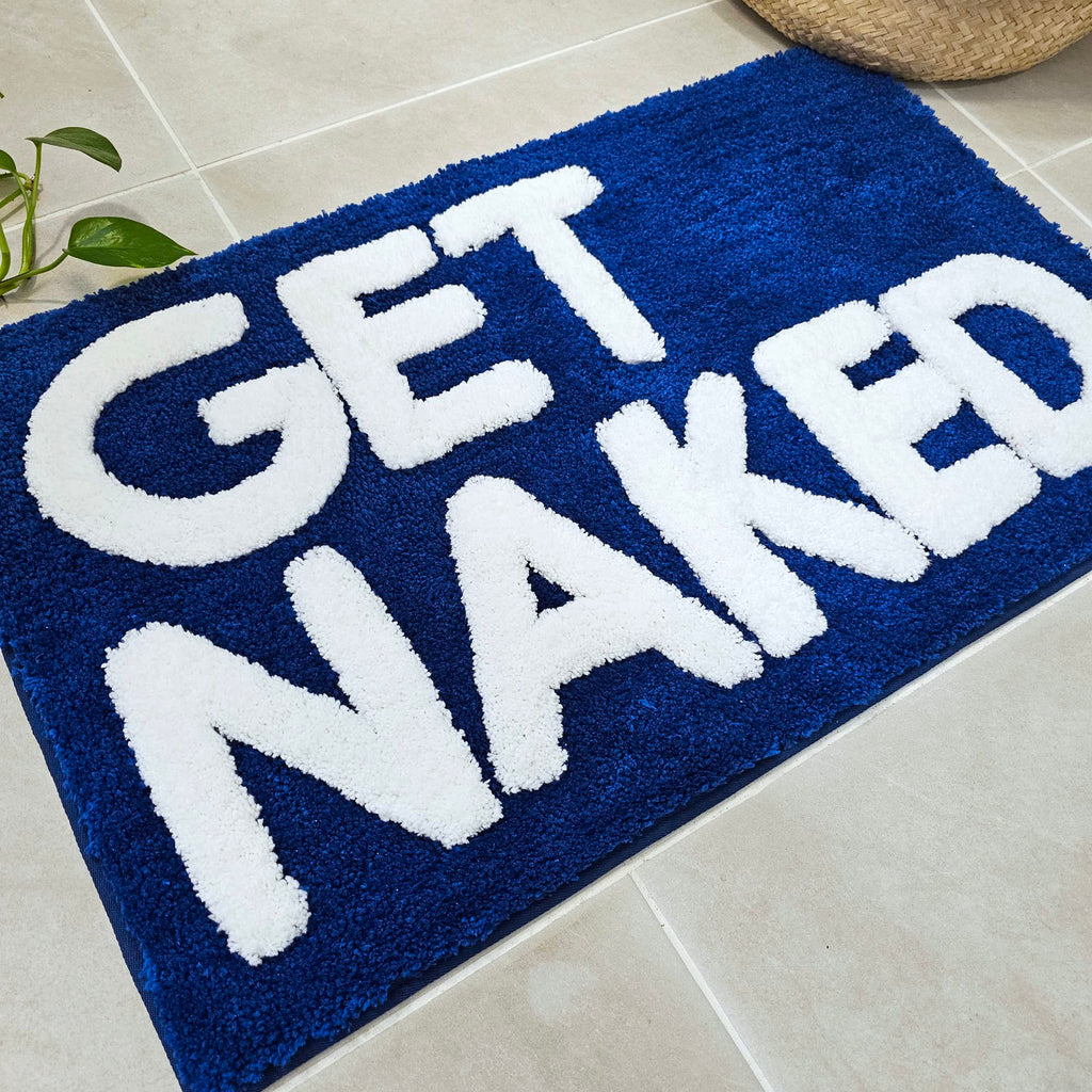 Get Naked Bath Mat - Cute Bathroom Rugs 31" x 20"