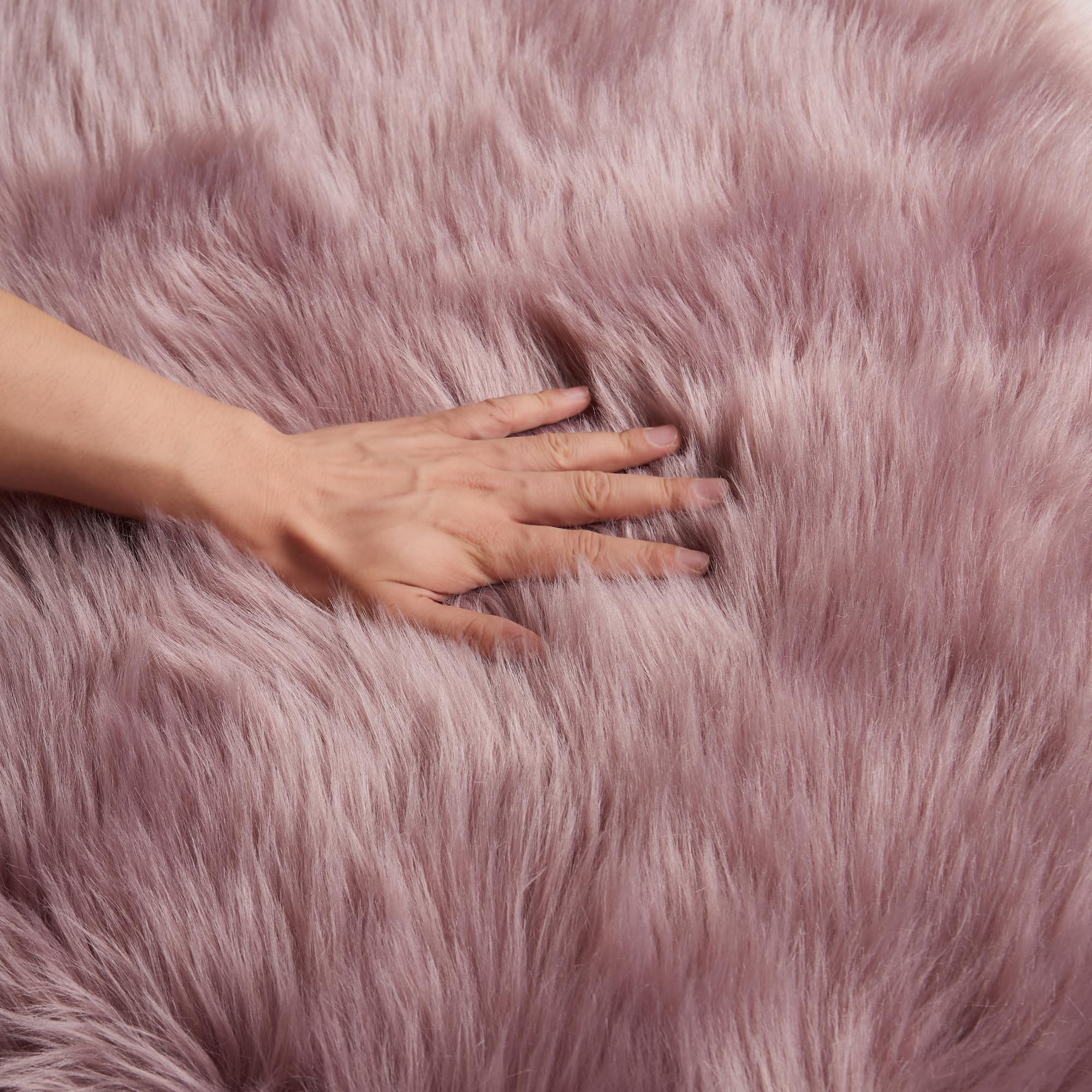 Ultra Soft Faux Fluffy/Fuzzy Shaggy Area Rug - Fur Chair Cover Seat Pad