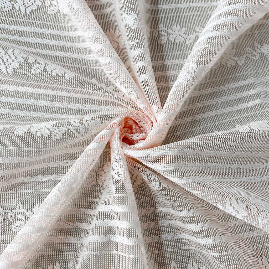 Floral Embroidery Sheer Lace Curtain with Ruffle Trim Romantic Gauze Curtains