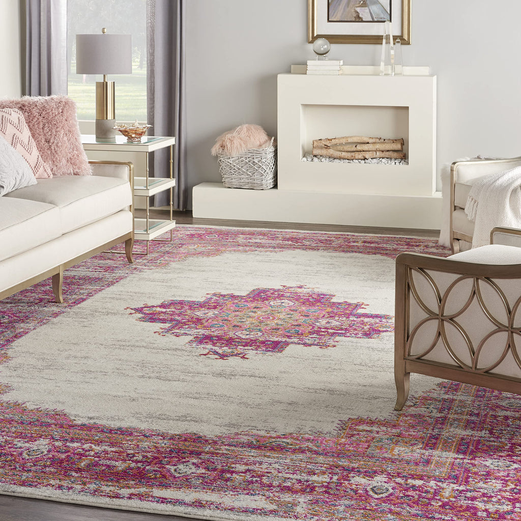 Traditional Boho Area Rug - Easy Cleaning, Non Shedding, Bed Room, Living Room, Hallway