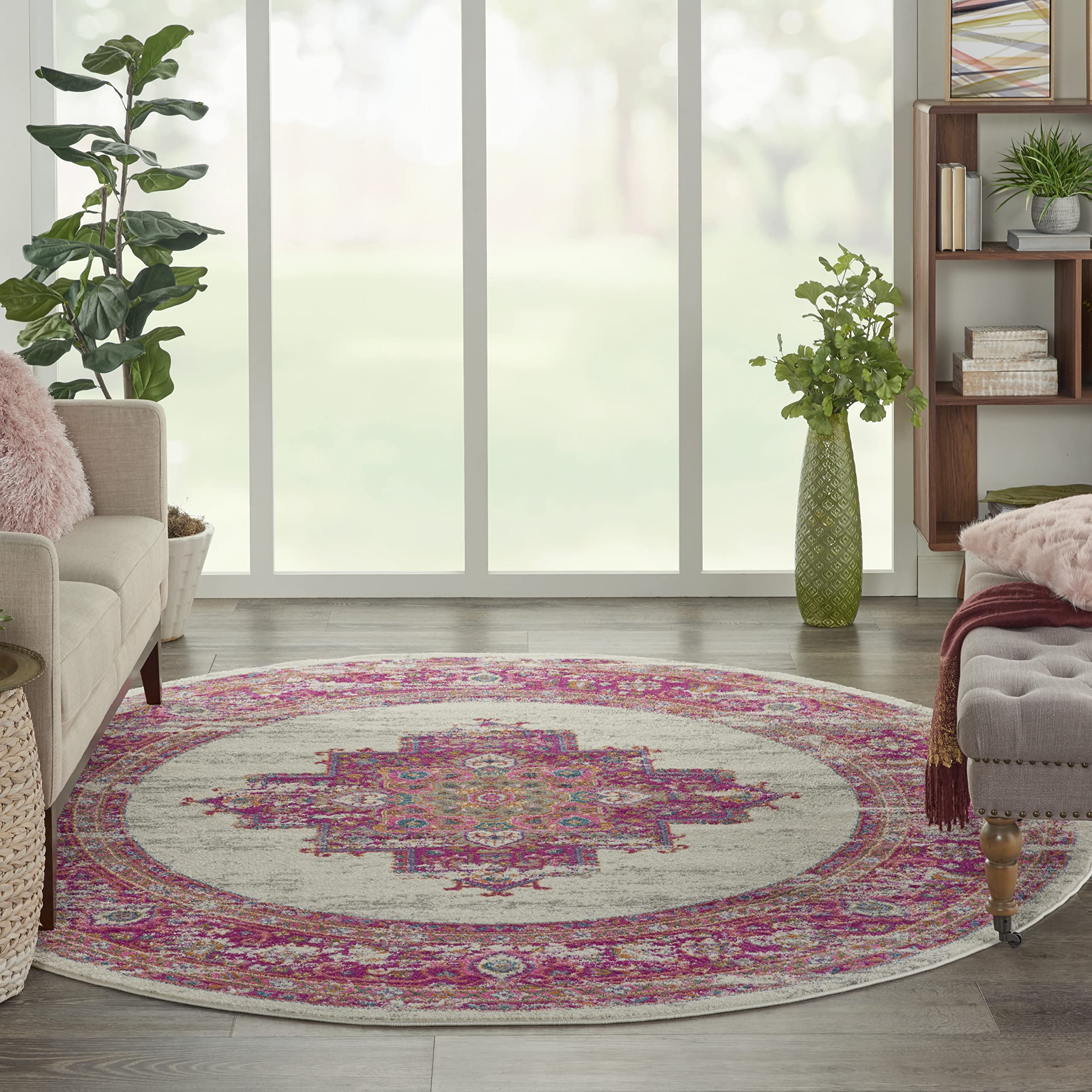 Traditional Boho Area Rug - Easy Cleaning, Non Shedding, Bed Room, Living Room, Hallway